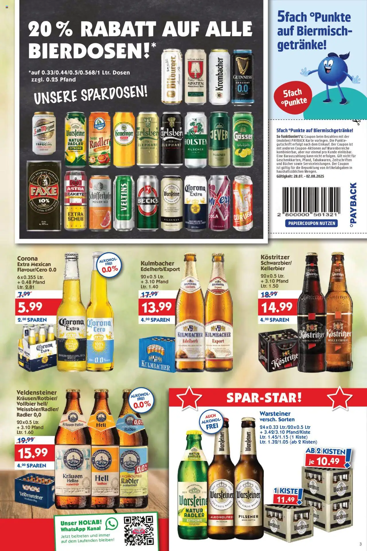 HOL’AB! Prospekt 	 - gültig ab dem 28.07.2025 | Seite: 3 | Produkte: Bitburger, Astra, Warsteiner, Jever