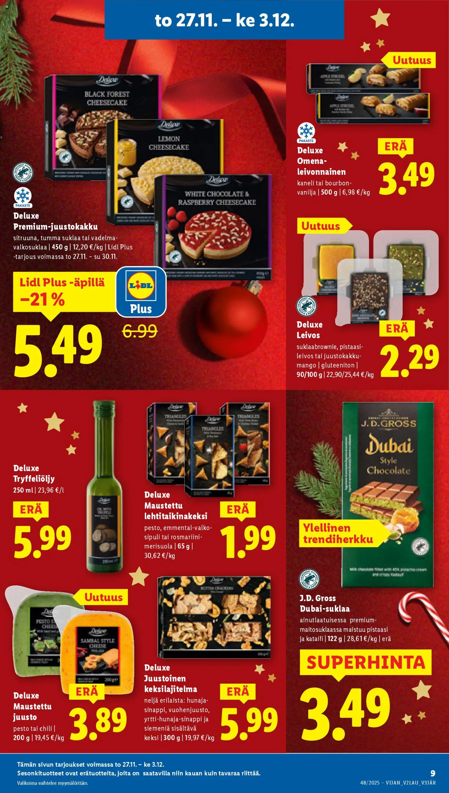 Lidl tarjoukset - Helsinki – voimassa 27.11.2025 alkaen | Sivu: 9 | Tuotteet: Vadelma, Mango, Kaneli, Chili