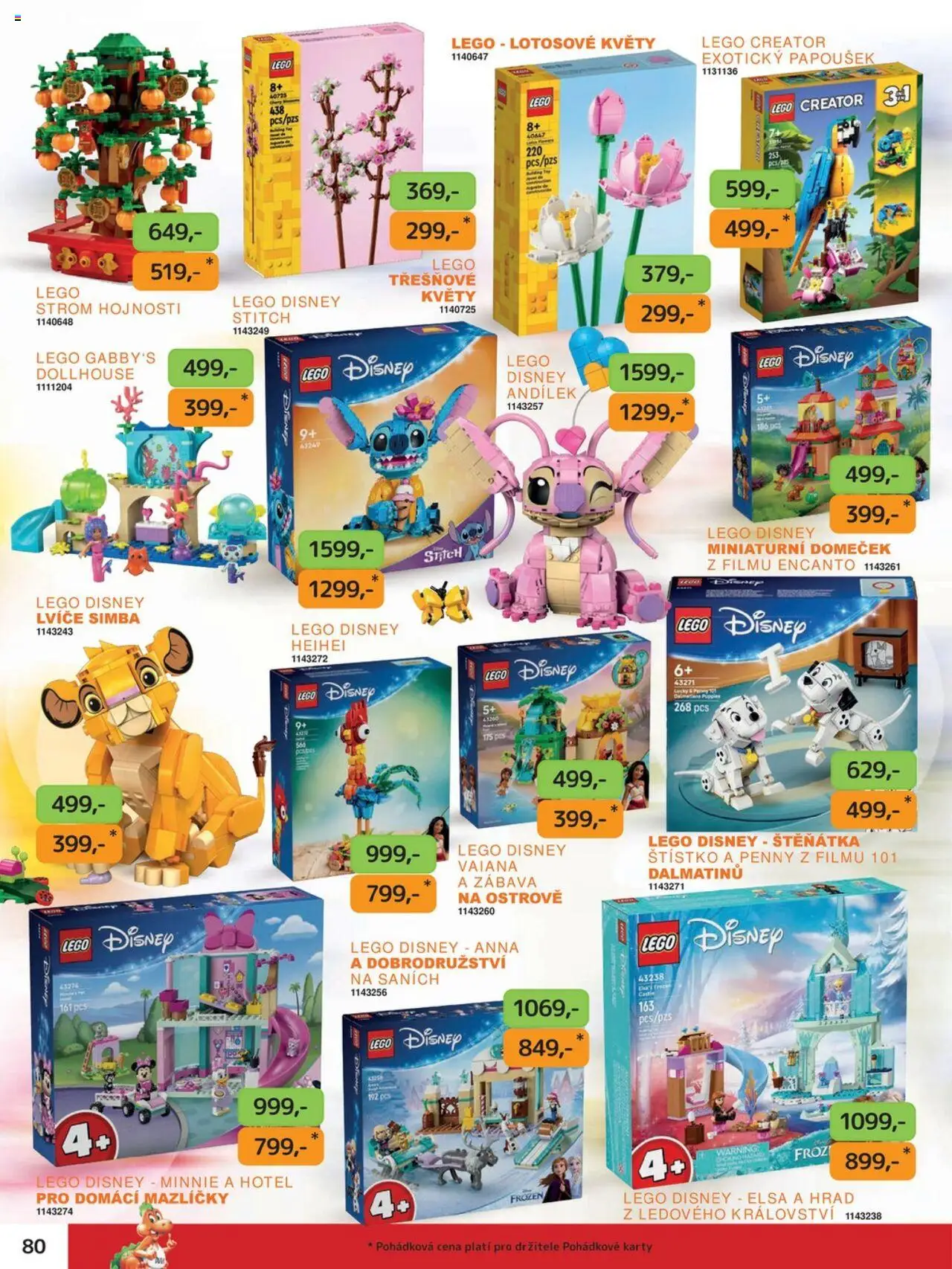 Dráčik leták od 03.10.2025 | Strana: 80 | Produkty: LEGO, Gabby's Dollhouse, Karty, Stitch