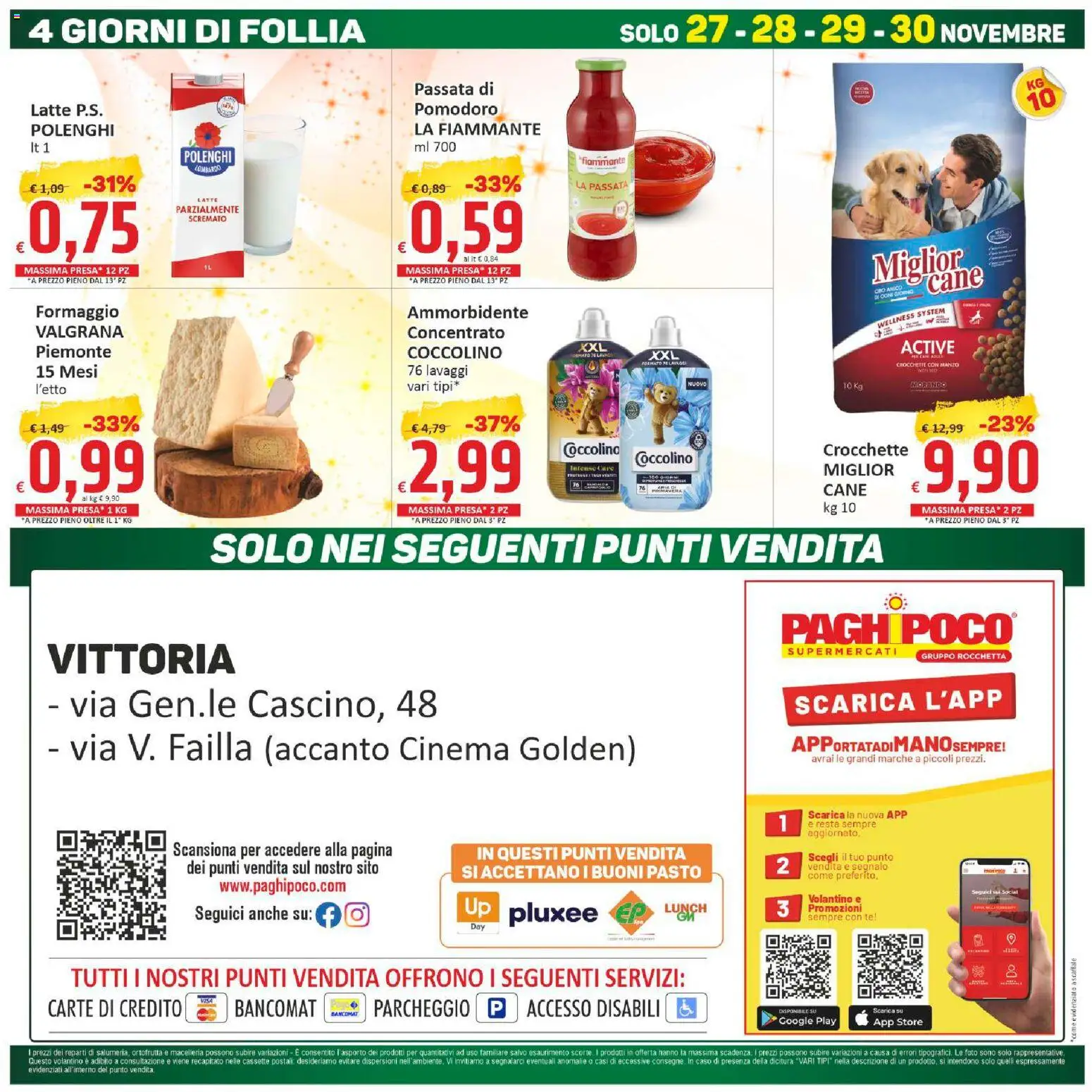 Volantino Paghi Poco del 20.11.2025 | Pagina: 20 | Prodotti: Tè, Manzo, Pomodoro, Crocchette