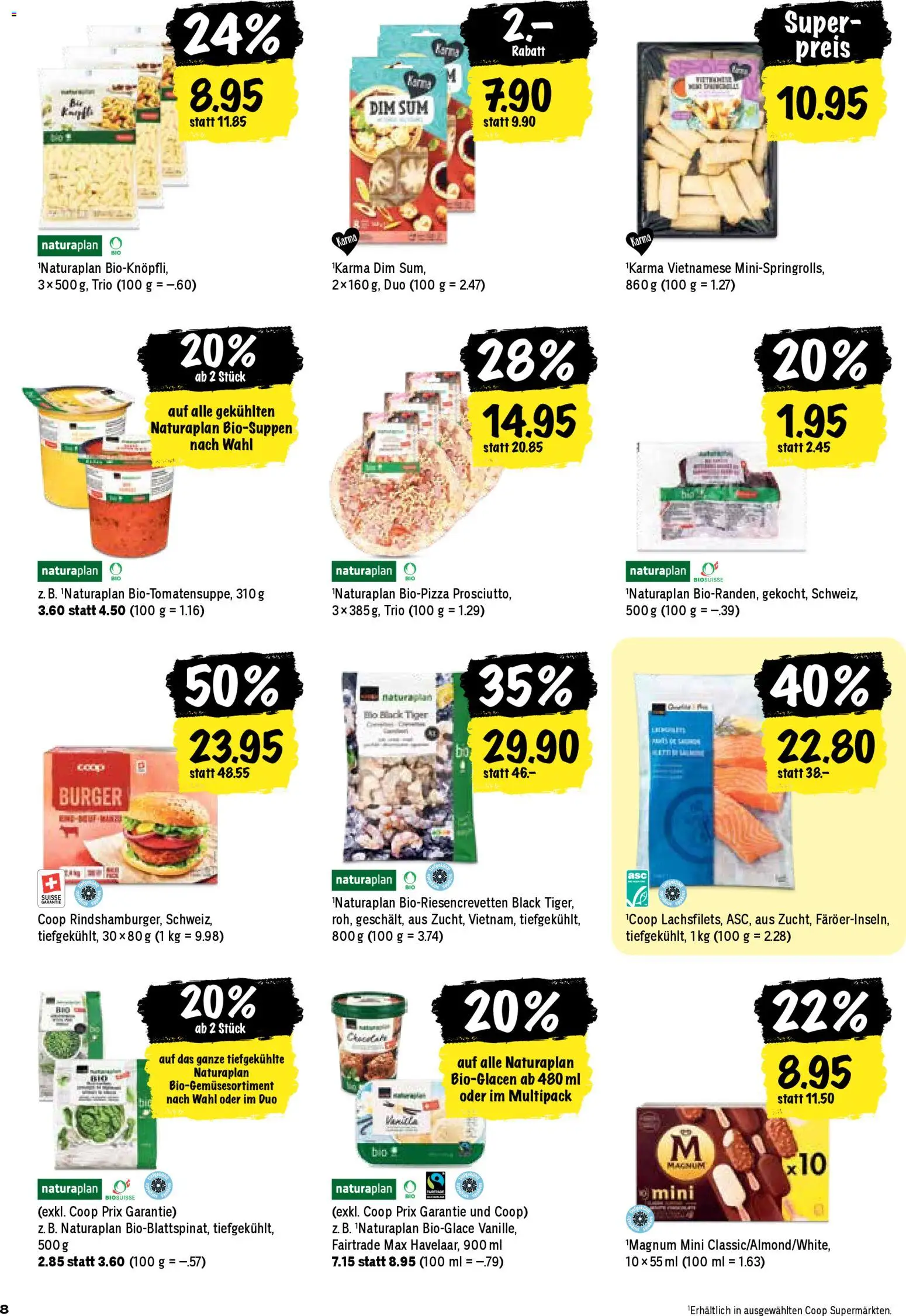 Coop Aktionen – gültig ab 06.11.2025 | Seite: 8 | Produkte: En Kommode, Burger, SUP, Pasta