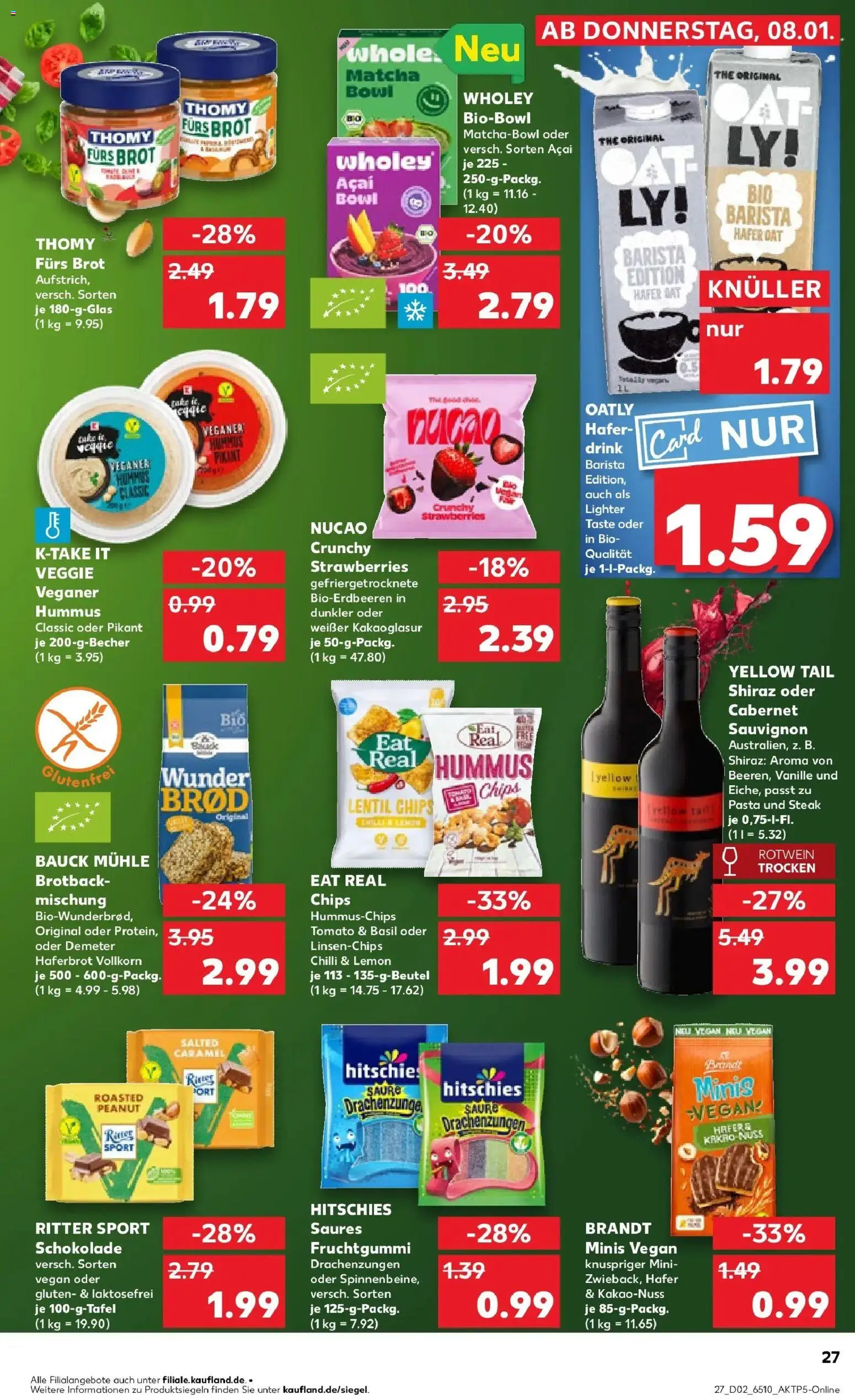 Kaufland prospekt Soest	 – gültig ab 11.01.2026 | Seite: 25 | Produkte: Schokolade, Oatly, Pasta, Chips