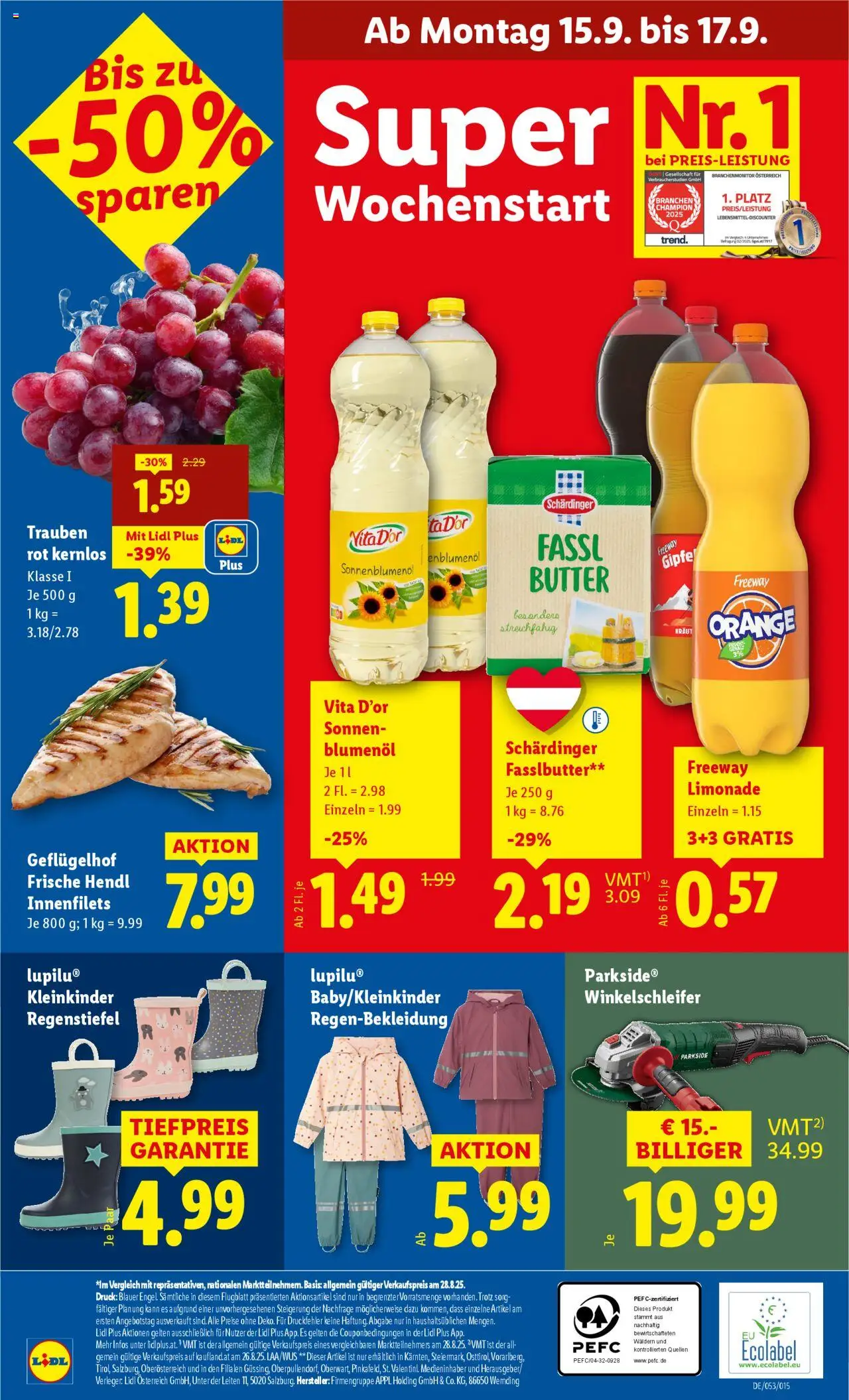 Lidl Flugblatt - Altenmarkt im Pongau, St. Johann im Pongau, Zell am See gültig ab 11.09.2025 | Seite: 42 | Produkte: Butter