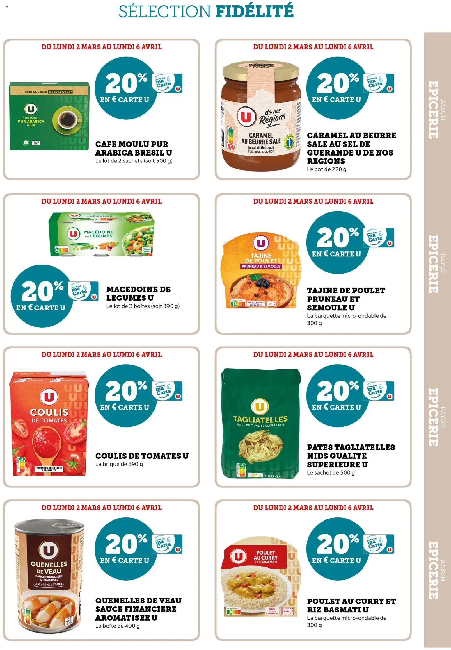 {H1} | Page: 9 | Produits: Riz basmati, Sel, Semoule, Café