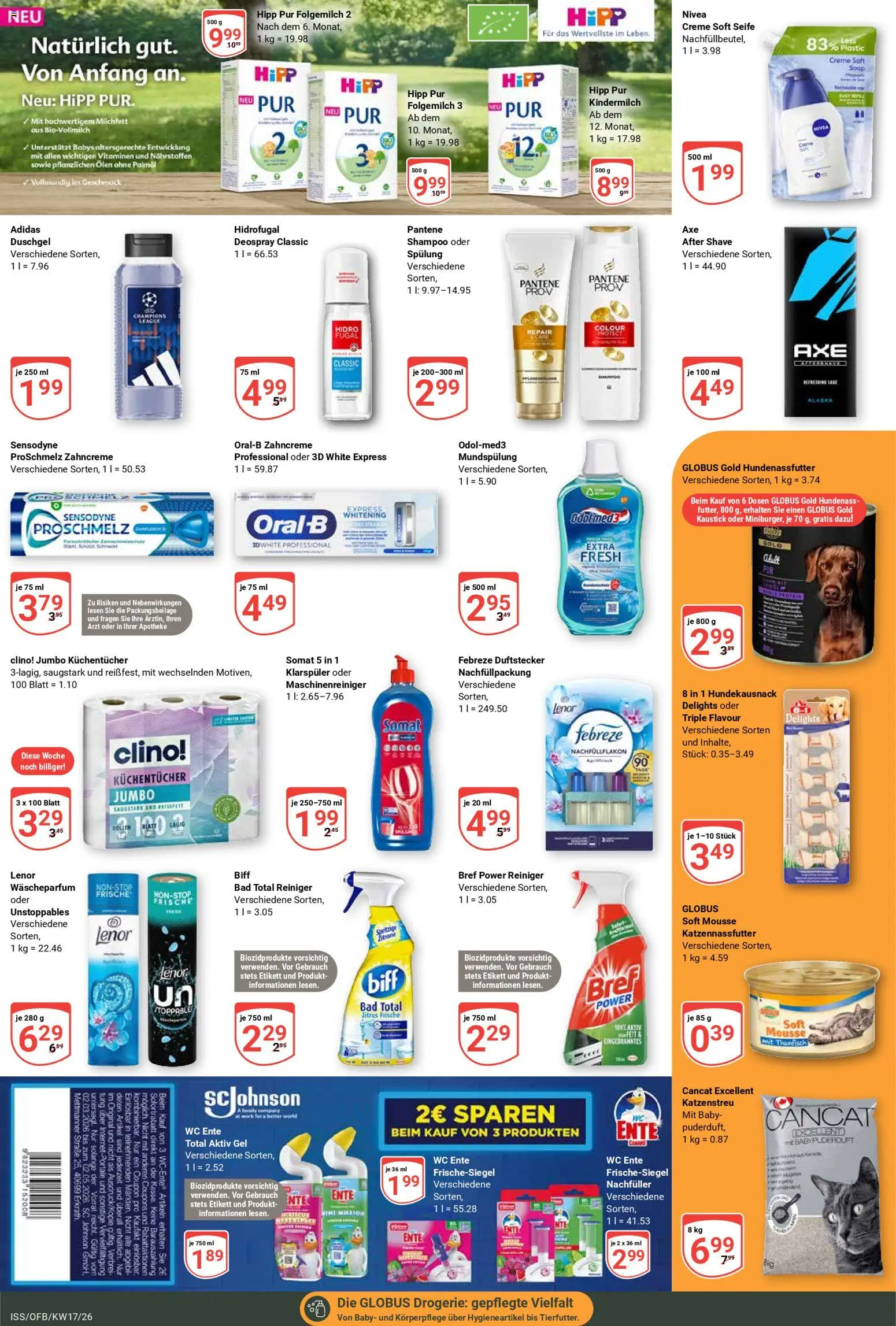 Globus Prospekt 	 – gültig ab 20.04.2026 | Seite: 19 | Produkte: Lenor, Thunfisch, Spülung, Duschgel