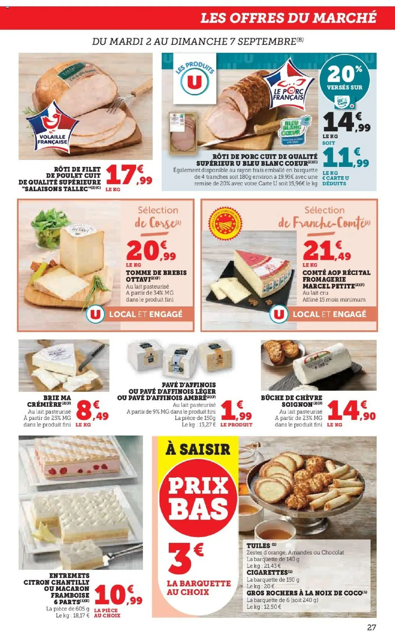  | Page: 27 | Produits: Volaille, Lait, Brie, Amandes