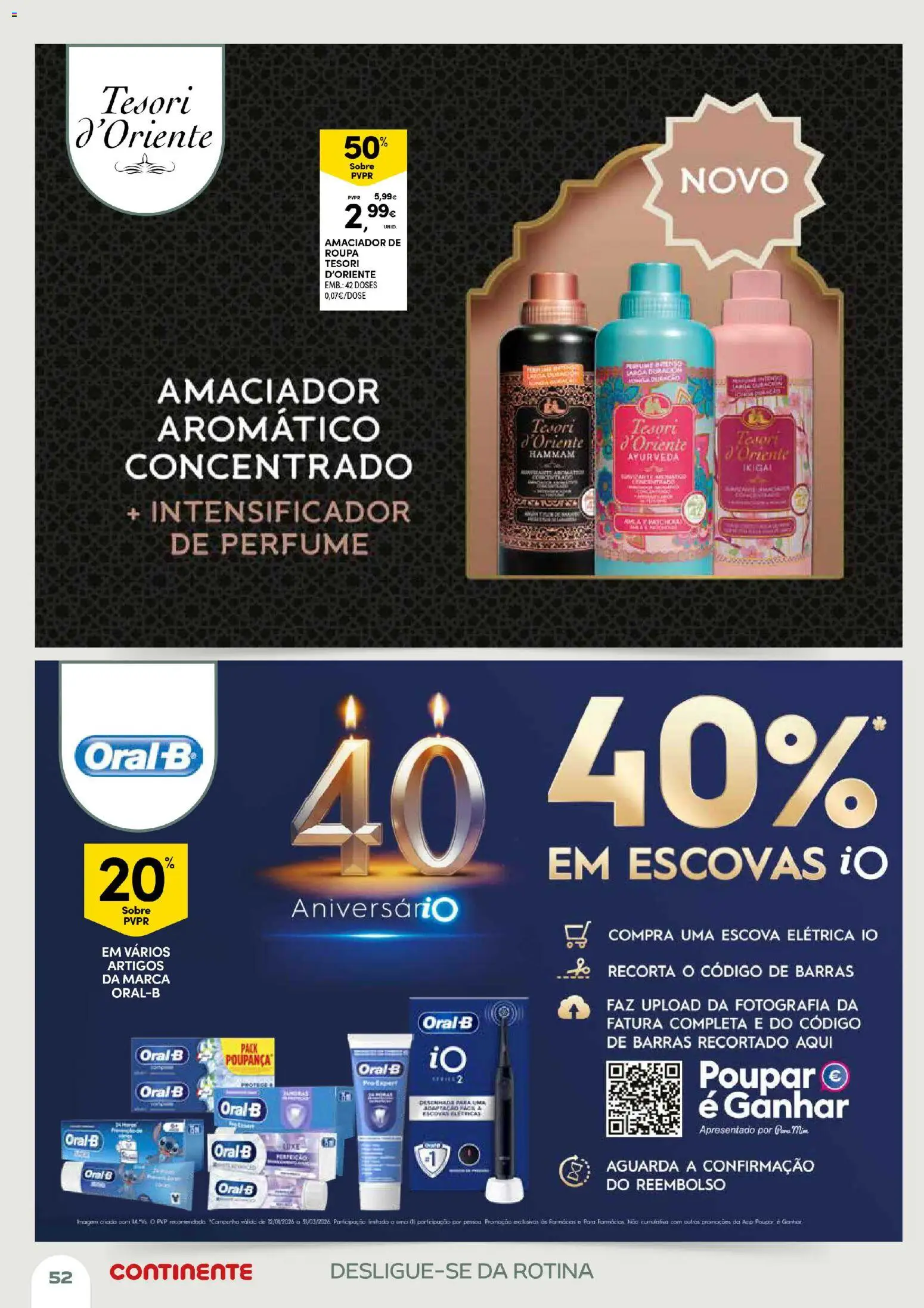 Continente Açores Momentos de pausa │ válido de 21.04.2026 | Página: 52 | Produtos: Perfume, Amaciador de roupa
