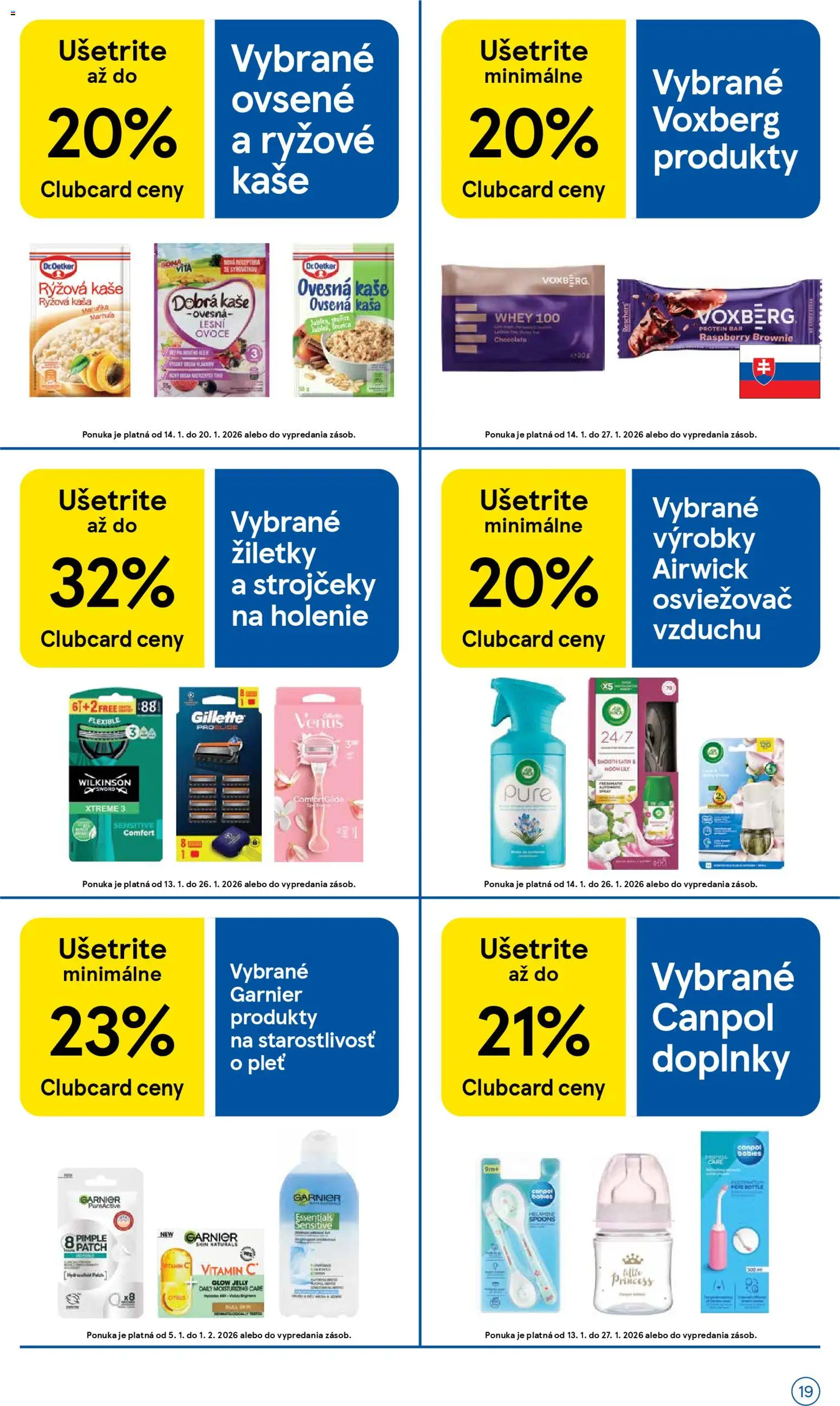 Nové Tesco akcie – leták je platný od 14.01.2026 | Strana: 19 | Produkty: Protein, Apple