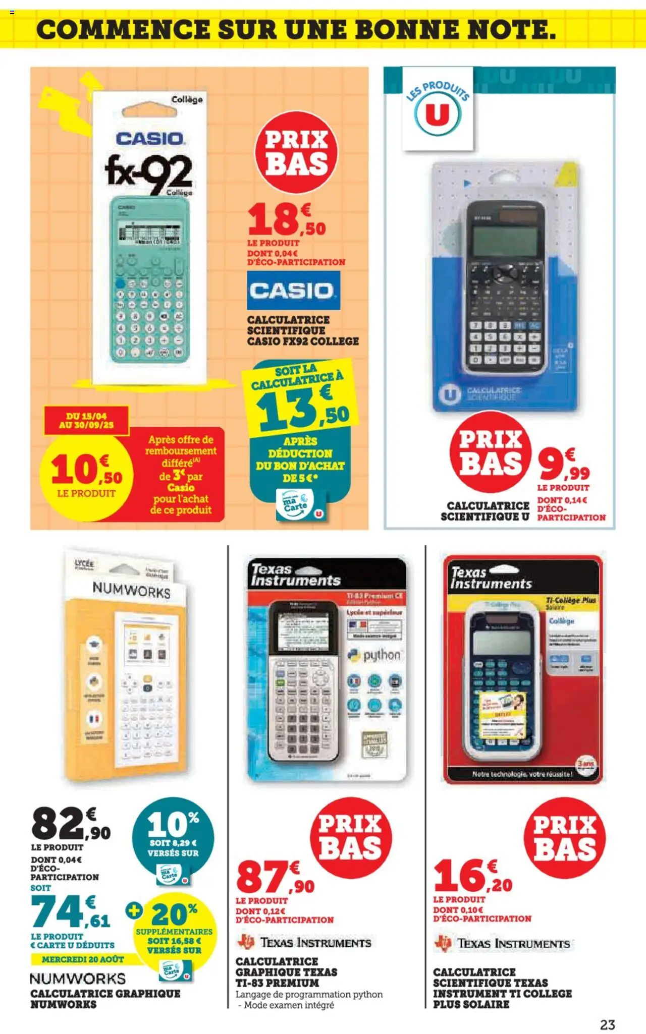  | Page: 23 | Produits: Calculatrice