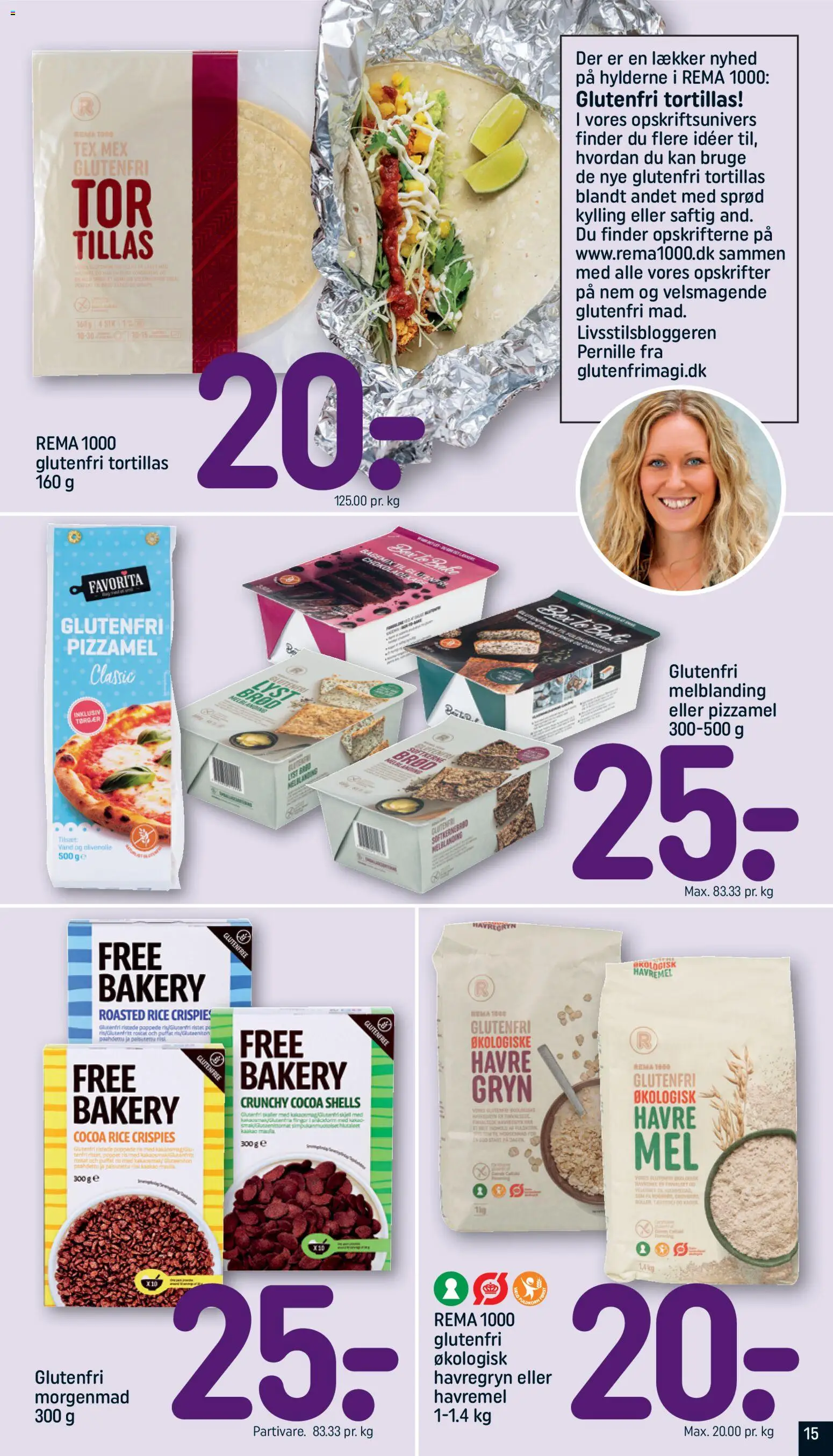 Rema 1000 tilbudsavis – gyldig fra 31.01.2026 | Side: 15 | Produkter: Pizza, Pizzamel, Mel, Olivenolie