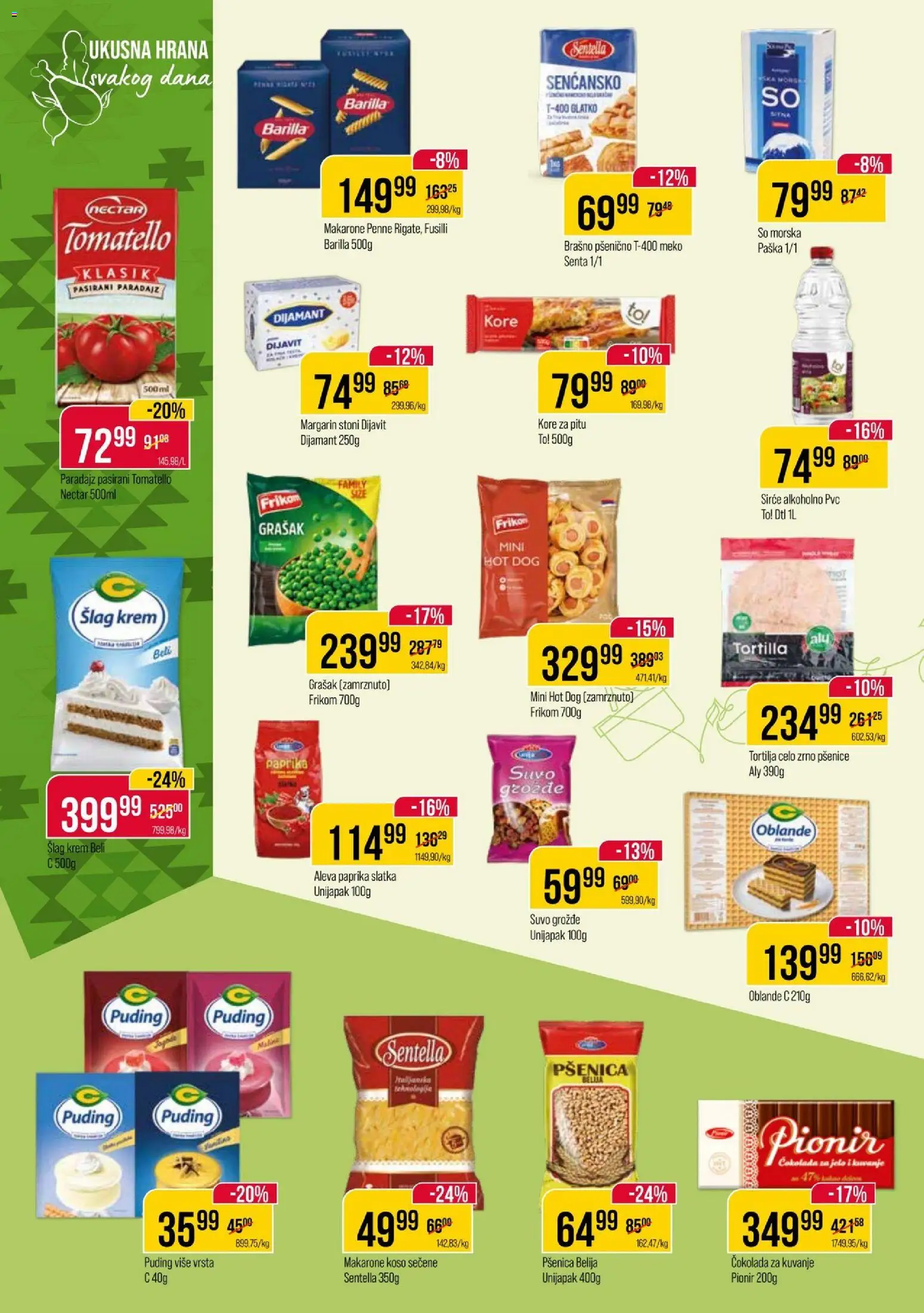 Metalac Proleter katalog - važi od 19.11.2025 | Strana: 6 | Proizvode: Čokolada za kuvanje, Grašak, Brašno, Hot dog