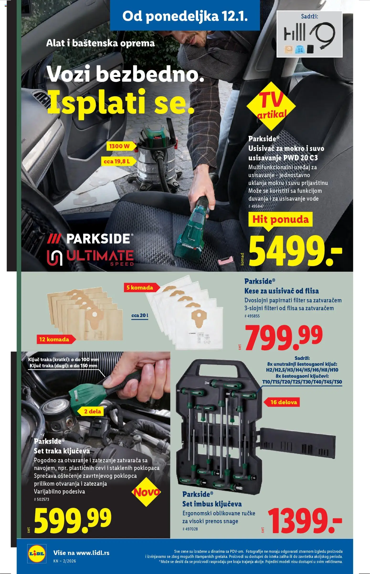 Lidl katalog - važi od 08.01.2026 | Strana: 70 | Proizvode: Usisivač, Parkside