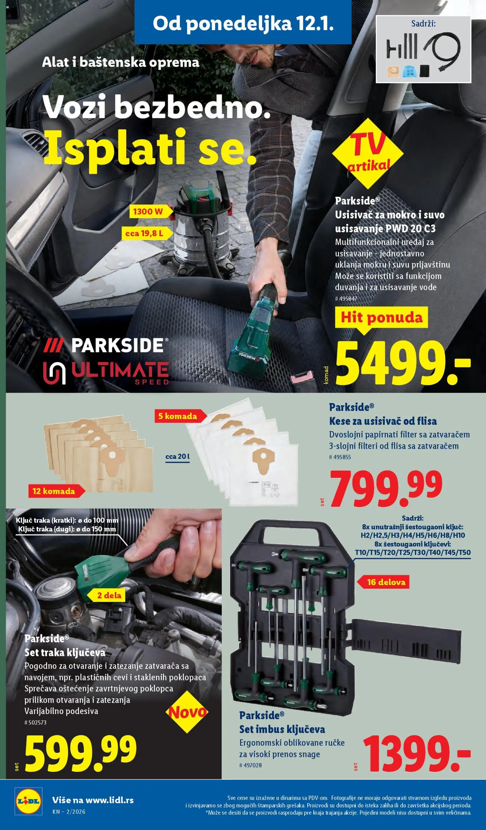 Lidl katalog - važi od 08.01.2026 | Strana: 70 | Proizvode: Usisivač, Parkside