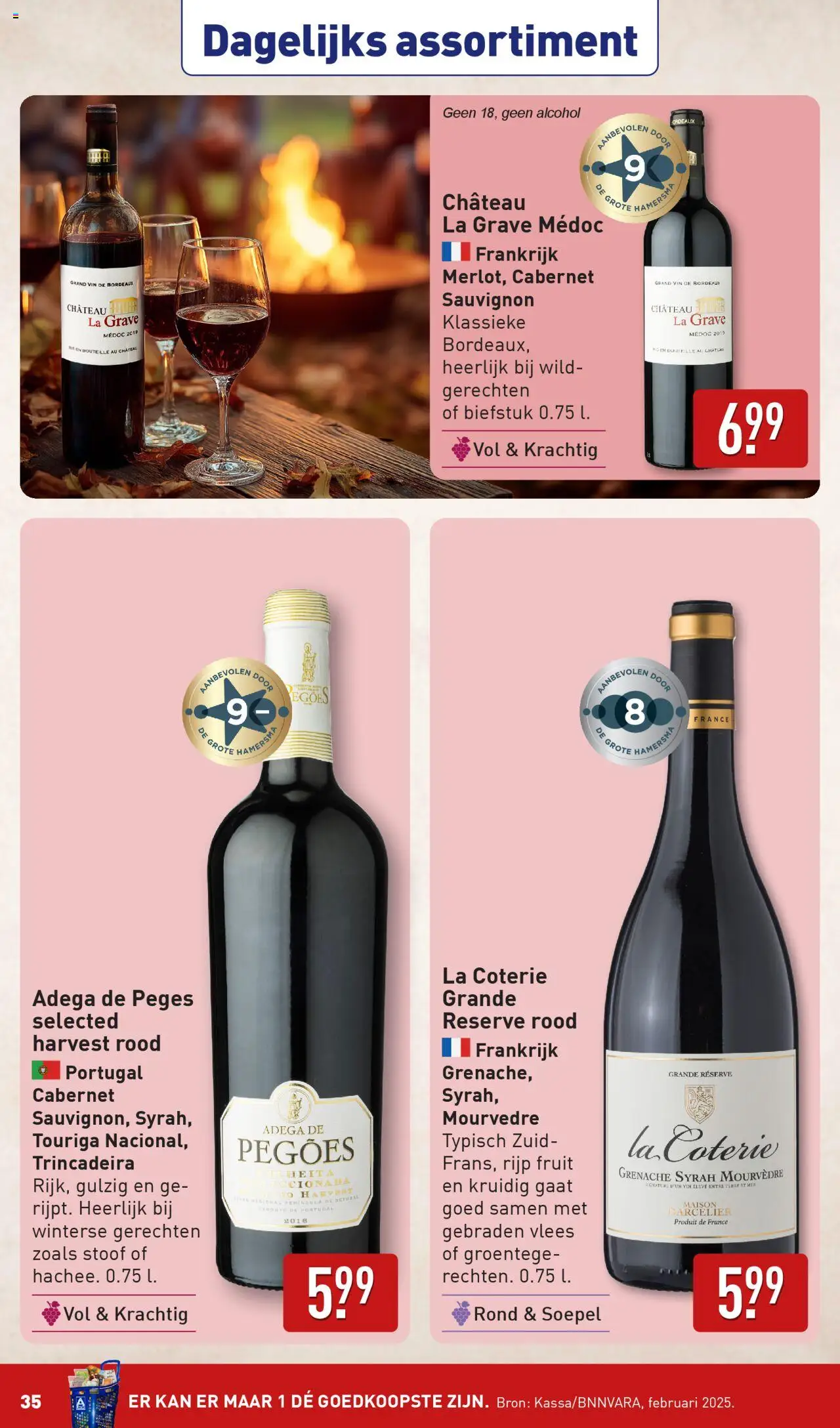 {H1} | Pagina: 35 | Producten: Biefstuk, Kan, La, Alcohol