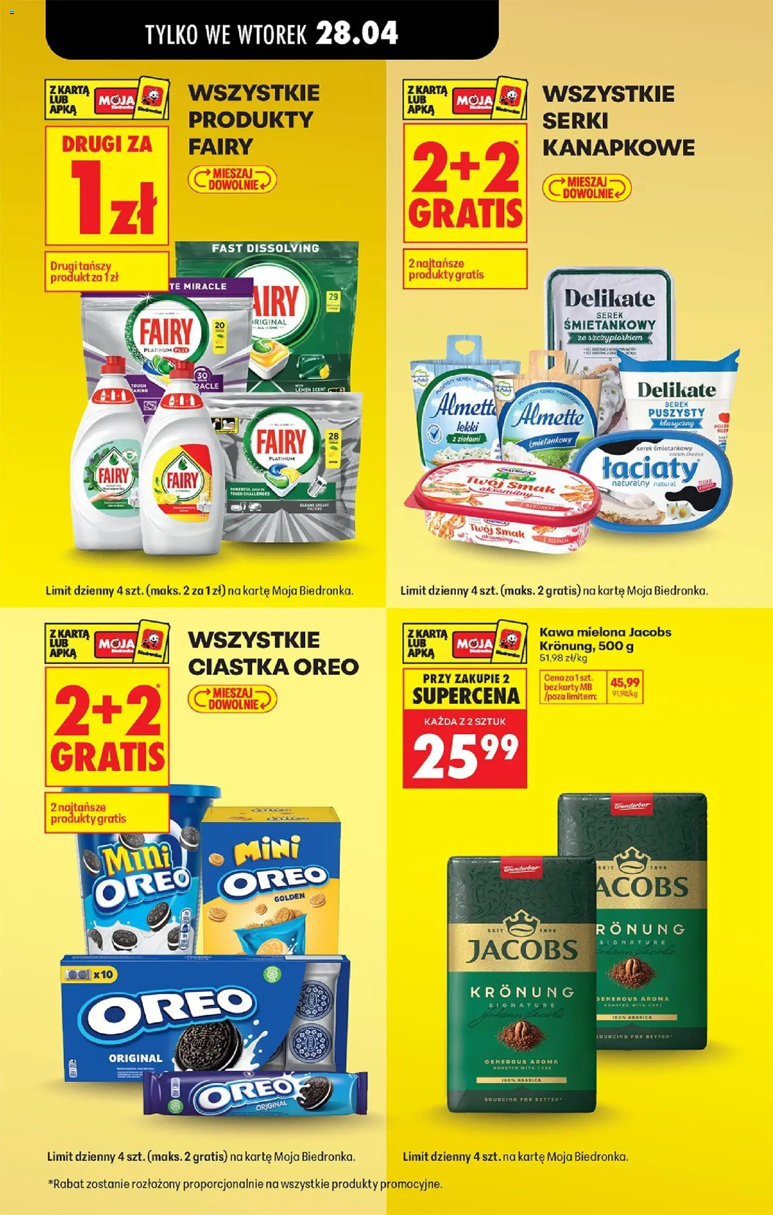 Biedronka Polsko leták od 27.04.2026 | Strana: 23 | Produkty: Cream cheese, Jacobs, Oreo