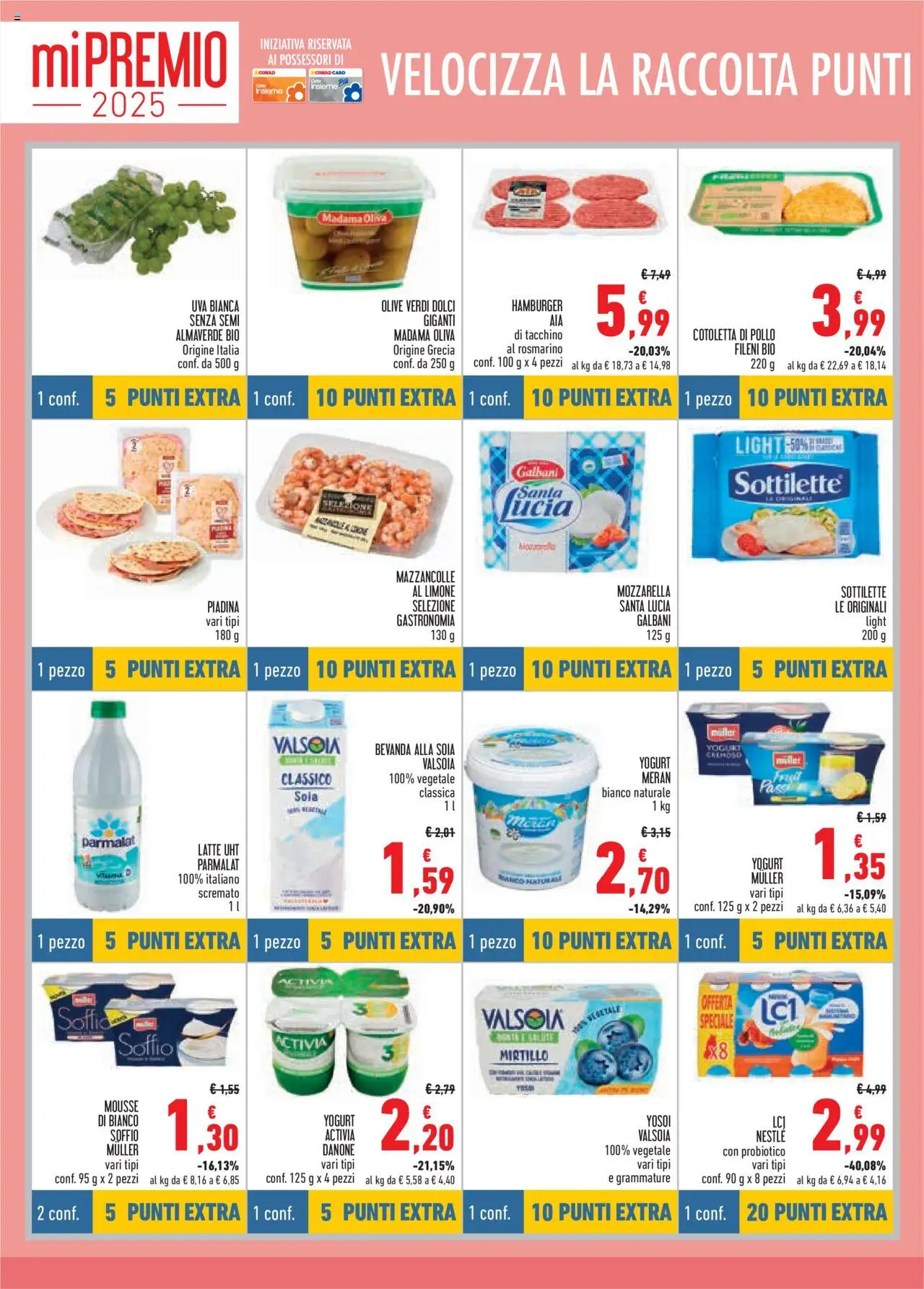 Volantino Conad del 14.08.2025 | Pagina: 8 | Prodotti: Rosmarino, Limone, Uva, Hamburger
