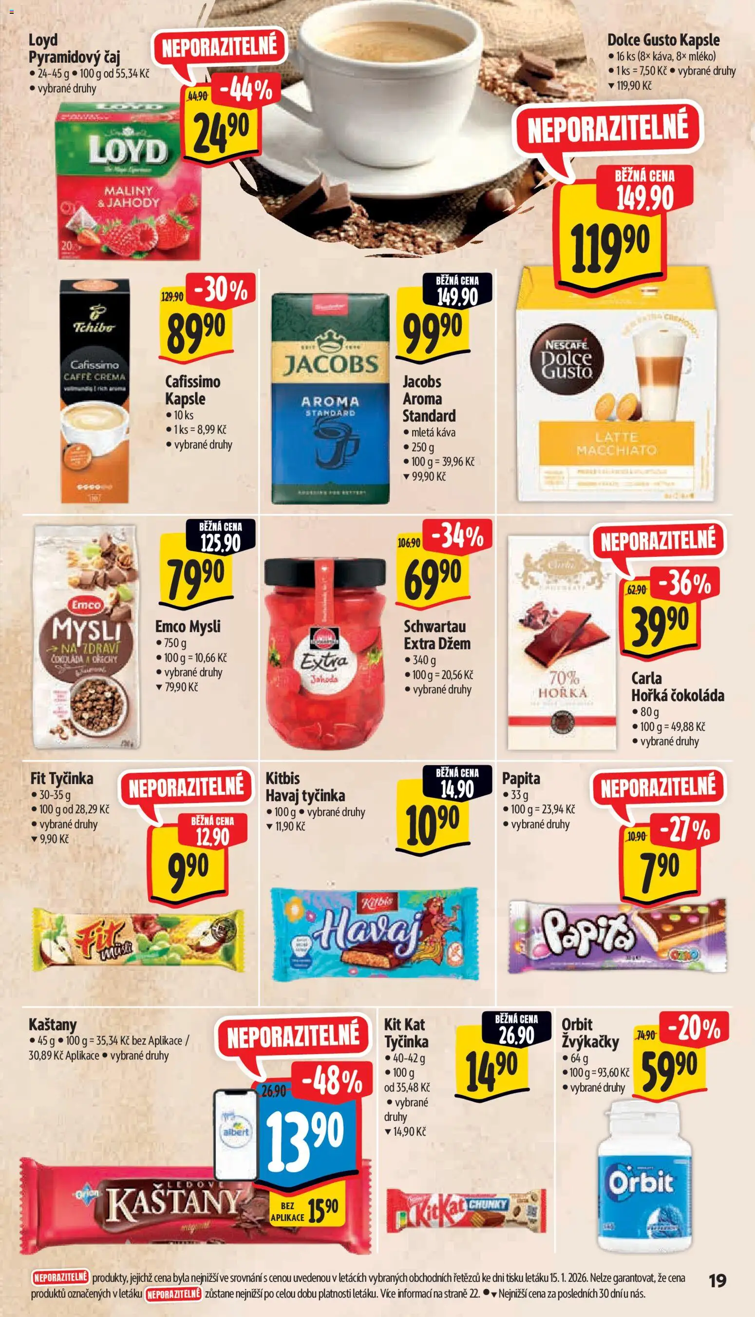 Albert leták - Supermarket od 21.01.2026 | Strana: 25 | Produkty: Čaj, Jahody, Nescafé, Mysli