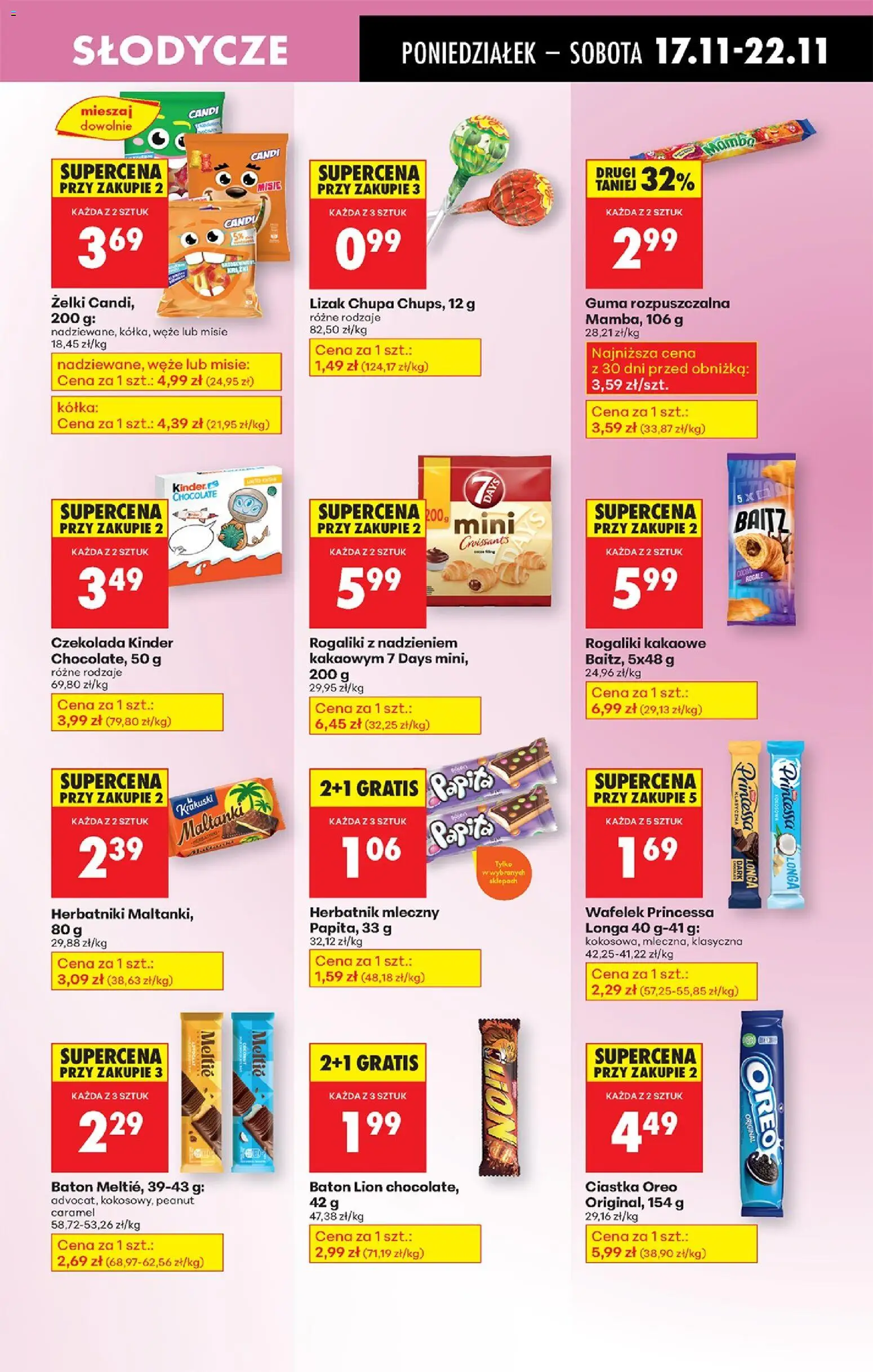 Biedronka gazetka od 17.11.2025 | Strona: 55 | Produkty: Lizak Chupa Chups, Baton, Żelki, Ciastka