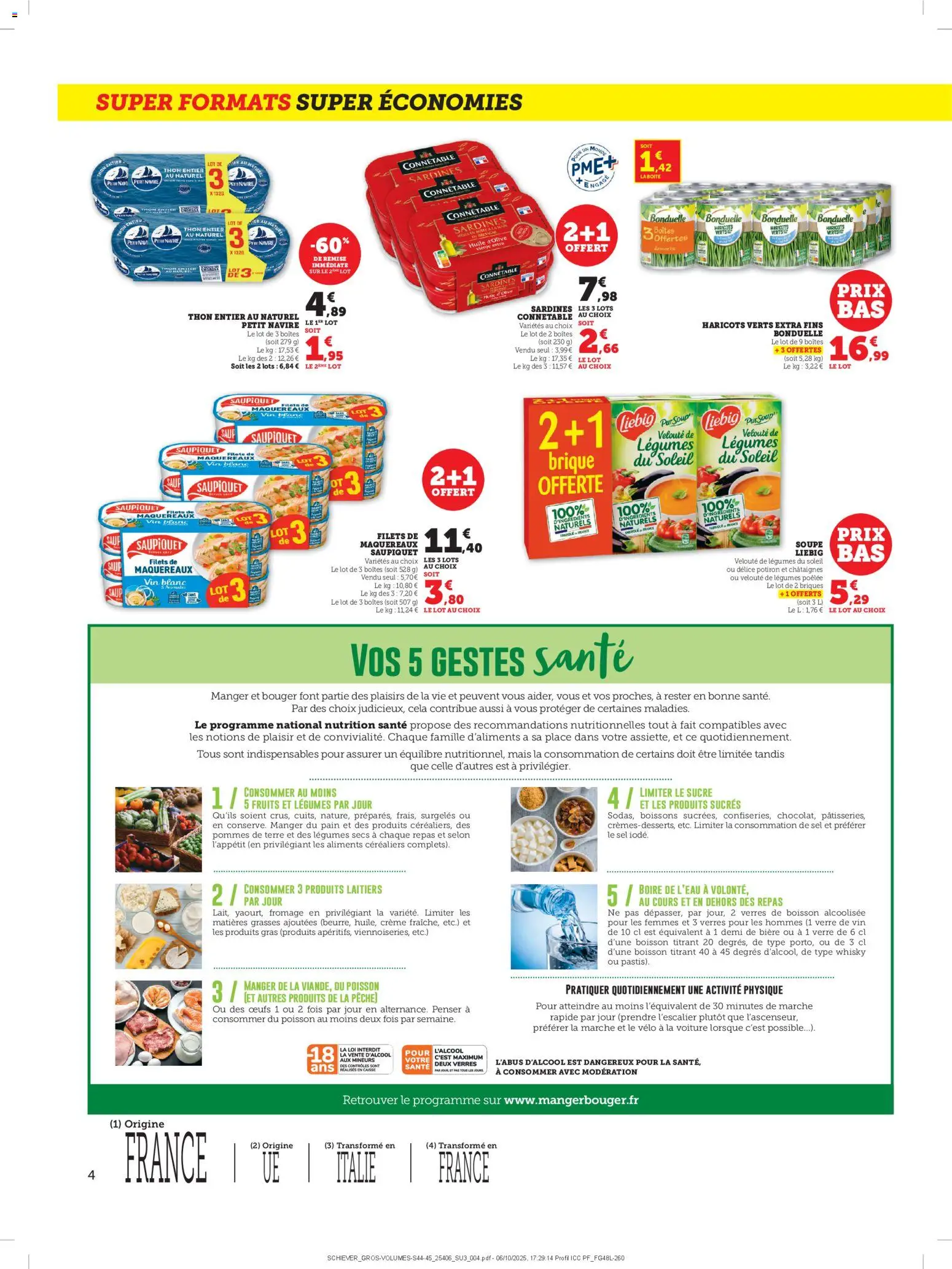 {H1} | Page: 4 | Produits: Sel, Œufs, Vin, Crème