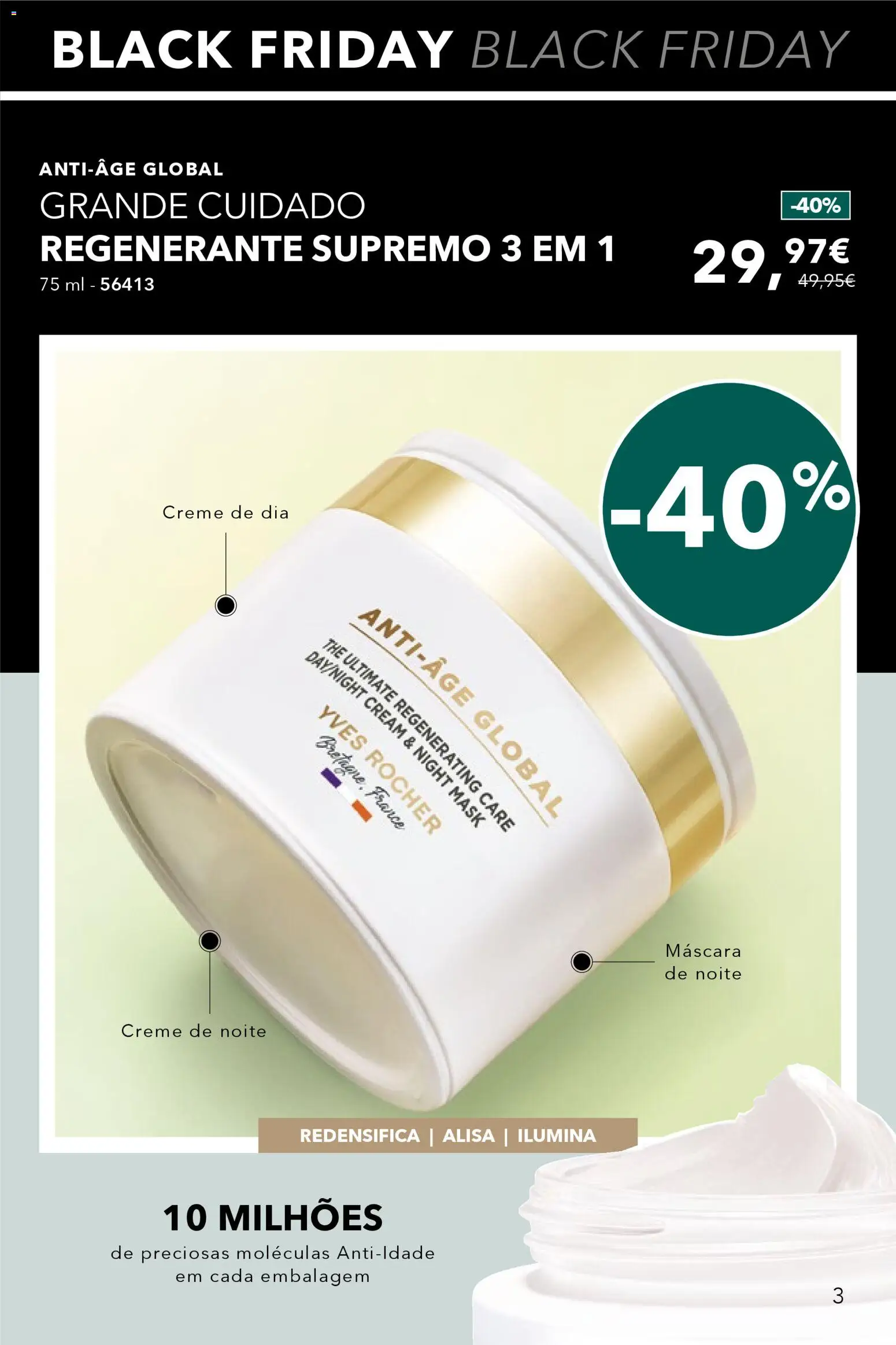 Yves Rocher - Black Friday │ válido de 12.11.2025 | Página: 3 | Produtos: Creme