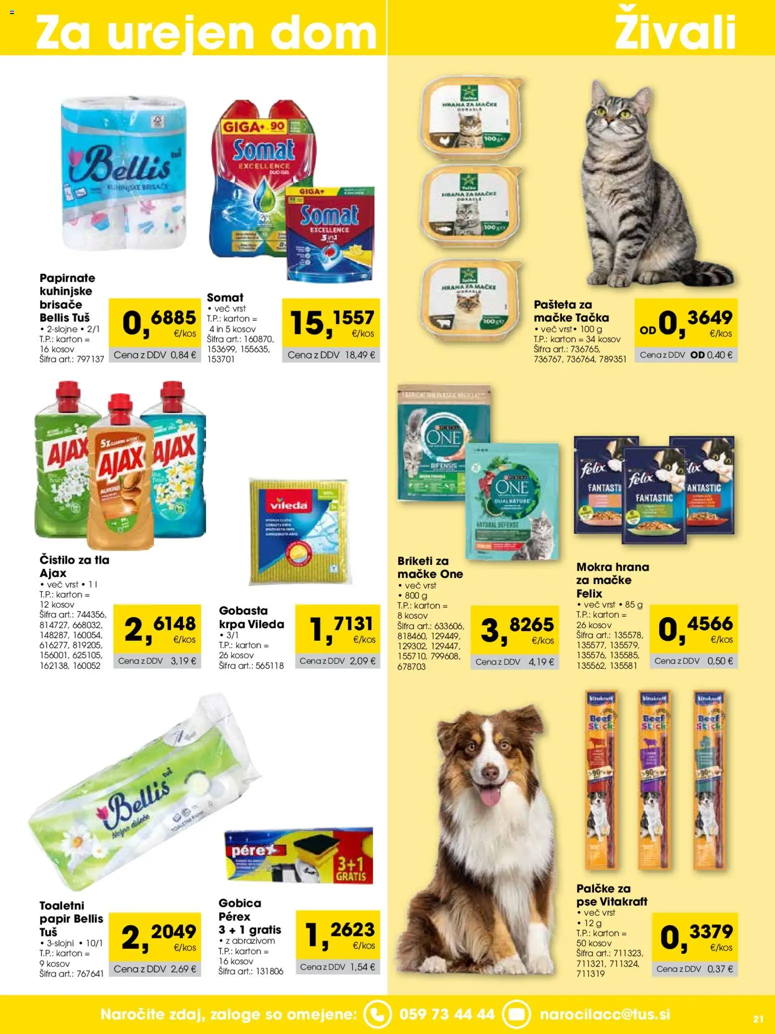 Novi Tuš katalog ponudbe – veljaven od 01.04.2026 | Stran: 21 | Izdelki: Hrana za mačke, Pašteta, Gobica