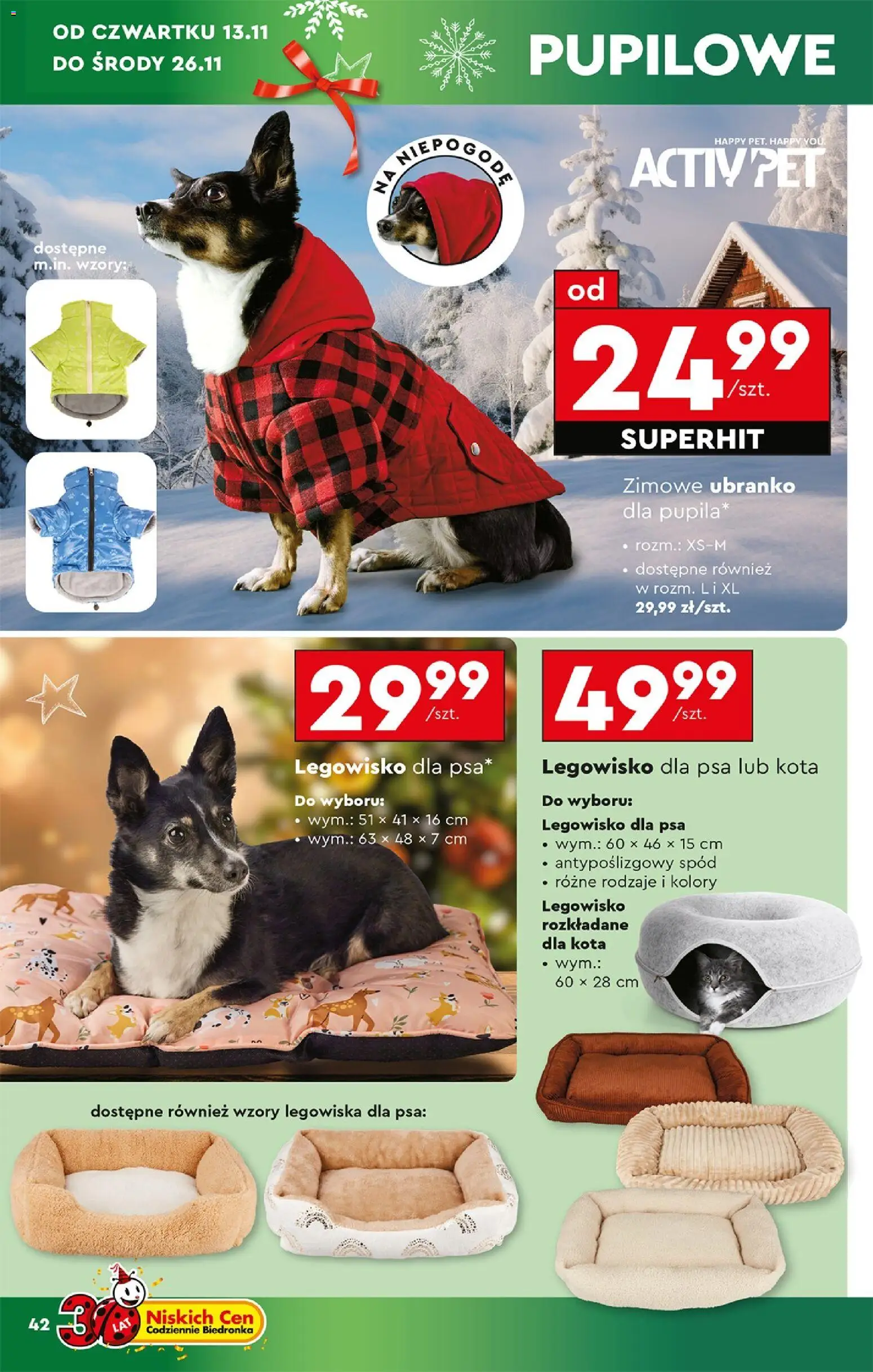 Biedronka gazetka - Hity i inspiracje od 10.11.2025 | Strona: 44 | Produkty: Legowisko dla psa, Legowiska dla psa