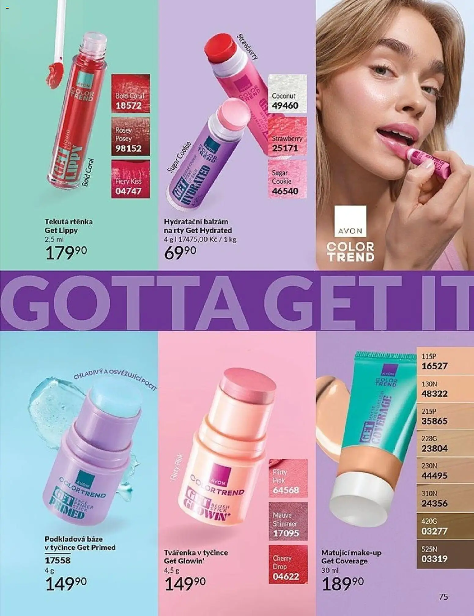 Avon katalog 3/2026 od 01.03.2026 | Strana: 75 | Produkty: Makeup, Tvářenka, Rtěnka