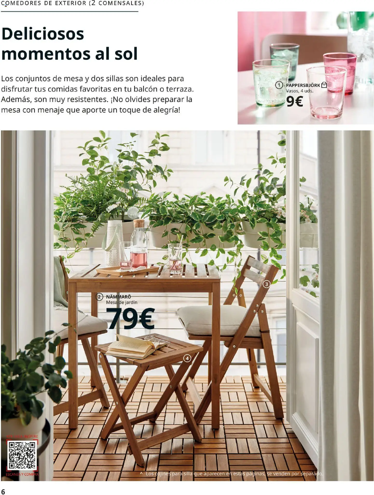 Catálogo IKEA Muebles de exterior │ válido desde el 17.12.2025 | Página: 6 | Productos: Mesa de jardín, Mesa, Silla