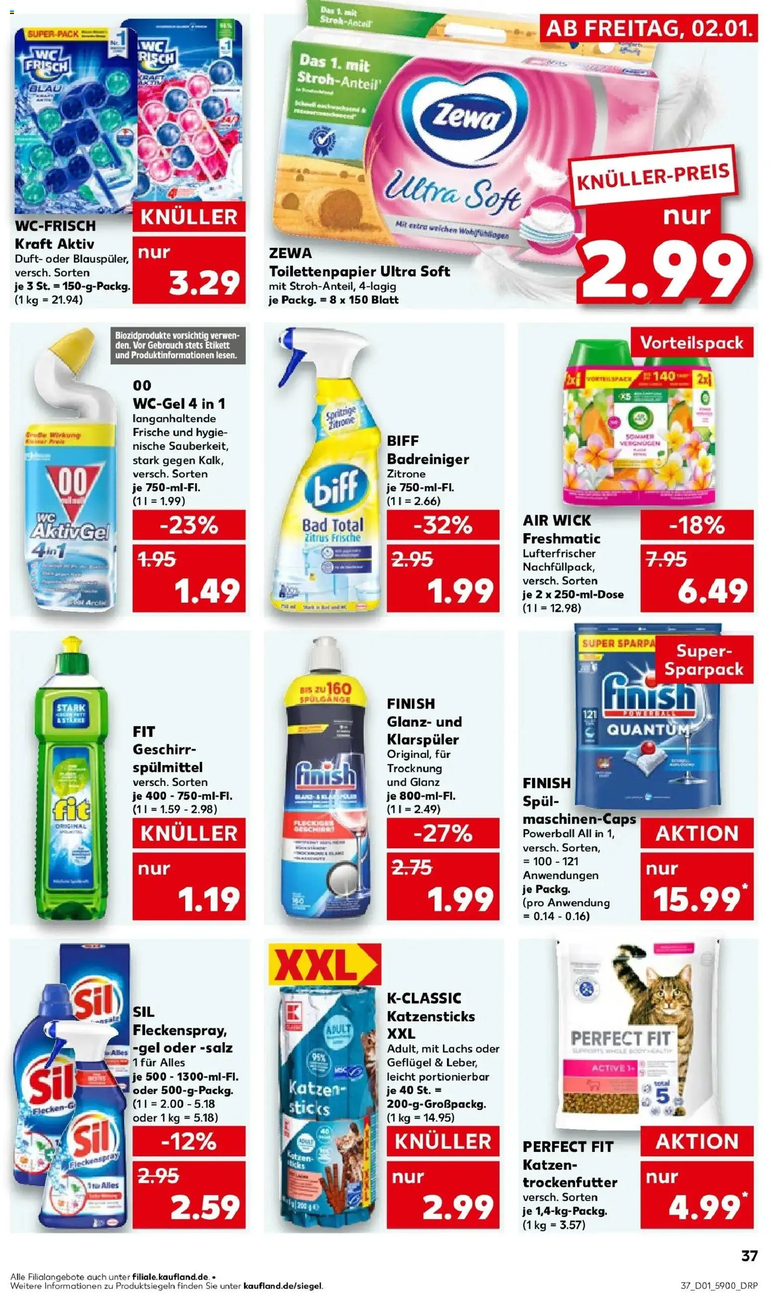 Kaufland prospekt Staßfurt	 – gültig ab 05.01.2026 | Seite: 43 | Produkte: Zewa, Lachs, Klarspüler, Toilettenpapier