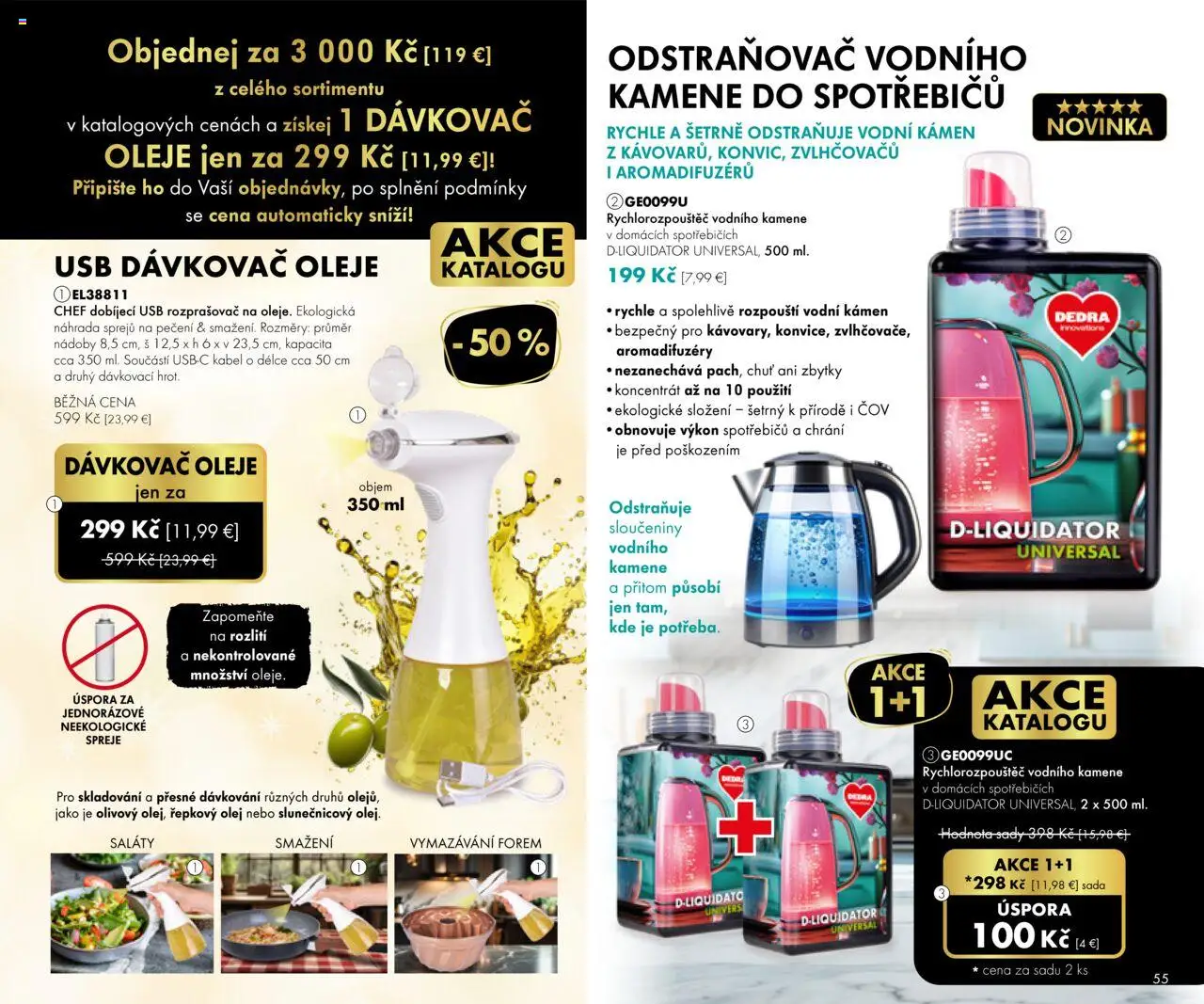 Nové Dedra akcie – leták je platný od 19.09.2025 | Strana: 55 | Produkty: Olej, Repkový olej, Kábel, USB