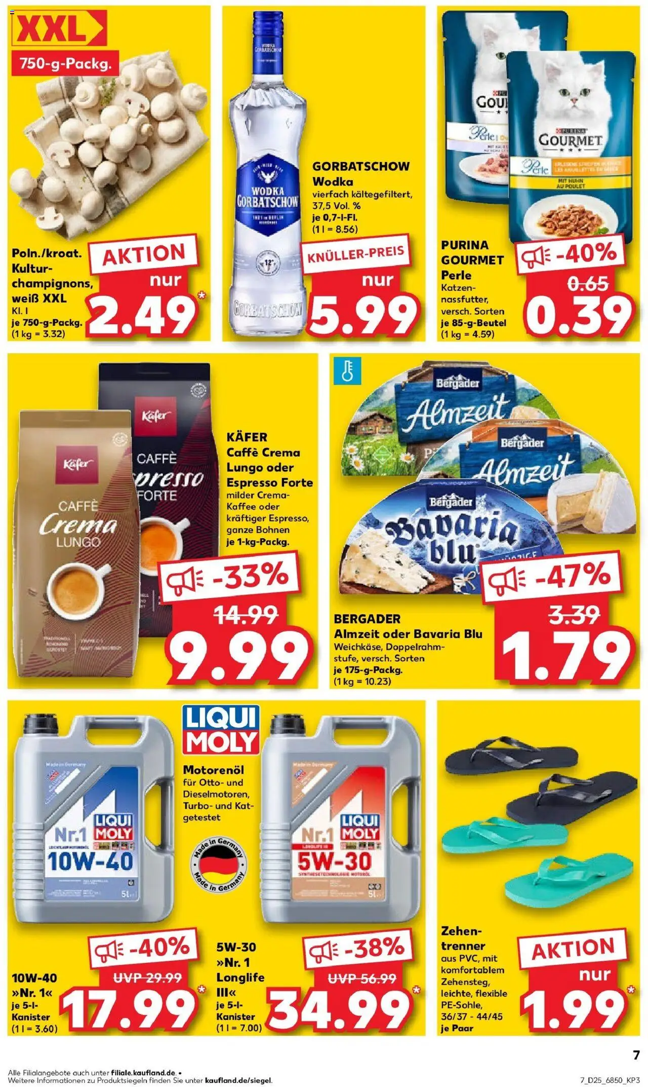 Kaufland prospekt Kaufbeuren	 - gültig ab dem 22.06.2025 | Seite: 20 | Produkte: Kaffee, Flip Flops, Champignons, Wodka