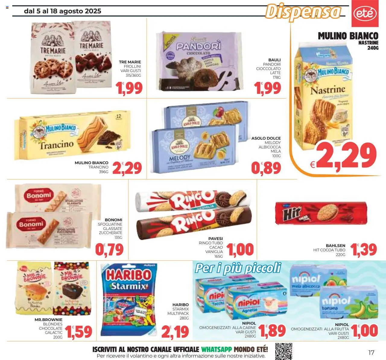 Volantino Eté del 05.08.2025 | Pagina: 17 | Prodotti: Frutta, Latte, Cacao, Agnello