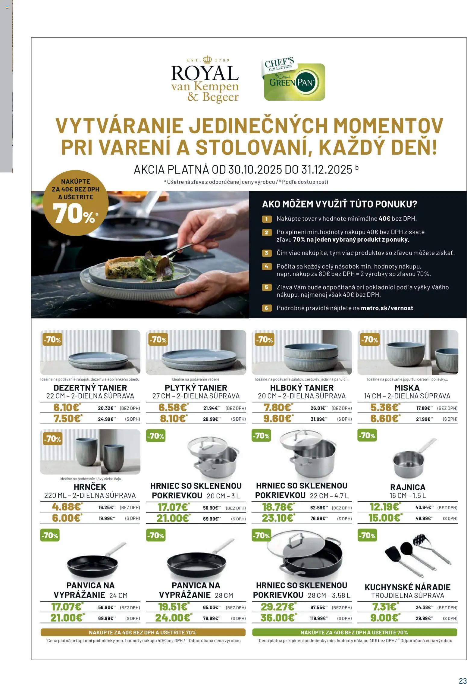 Nové Metro akcie – leták je platný od 19.11.2025 | Strana: 23 | Produkty: Náradie, Panvica