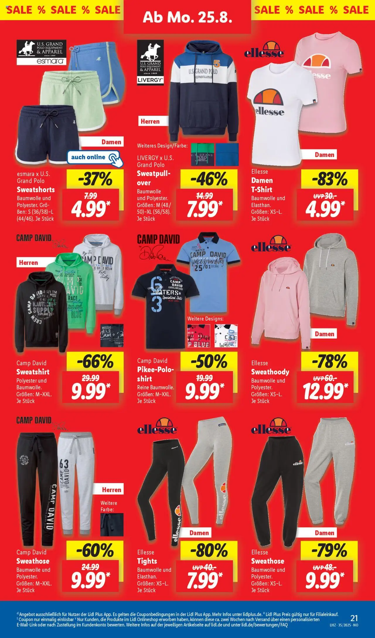 Lidl Prospekt Holzminden	 - gültig ab dem 25.08.2025 | Seite: 5 | Produkte: Shirt, Sweathose, Sweatshirt, Sweatshorts