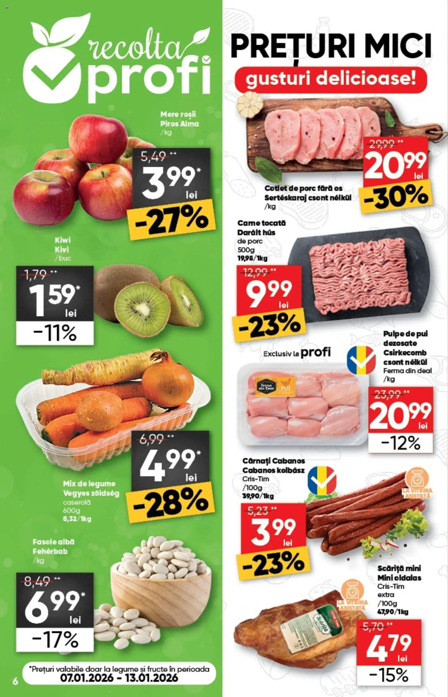 Noul catalog Profi – valabil de la 07.01.2026 | Pagină: 6 | Produse: Hacıyatmaz Kedi Oyuncağı, Vitrină, Mici, Mere