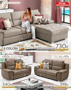 Anteprima del volantino Mondo Convenienza Pocket Gennaio catalogo valido a partire dal 04.01.2026 | Pagina: 61 | Prodotti: Divano letto, Letto, Divano
