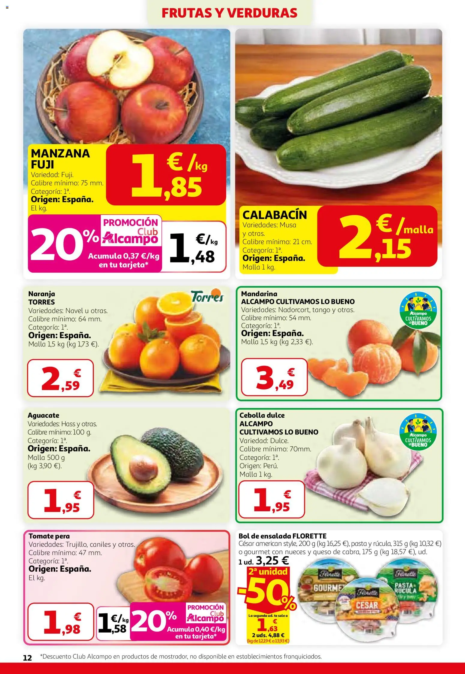 Alcampo - HP Catalán │ válido desde el 26.02.2026 | Página: 12 | Productos: Calabacín, Té, Ensalada, Παγωμένο τσάι