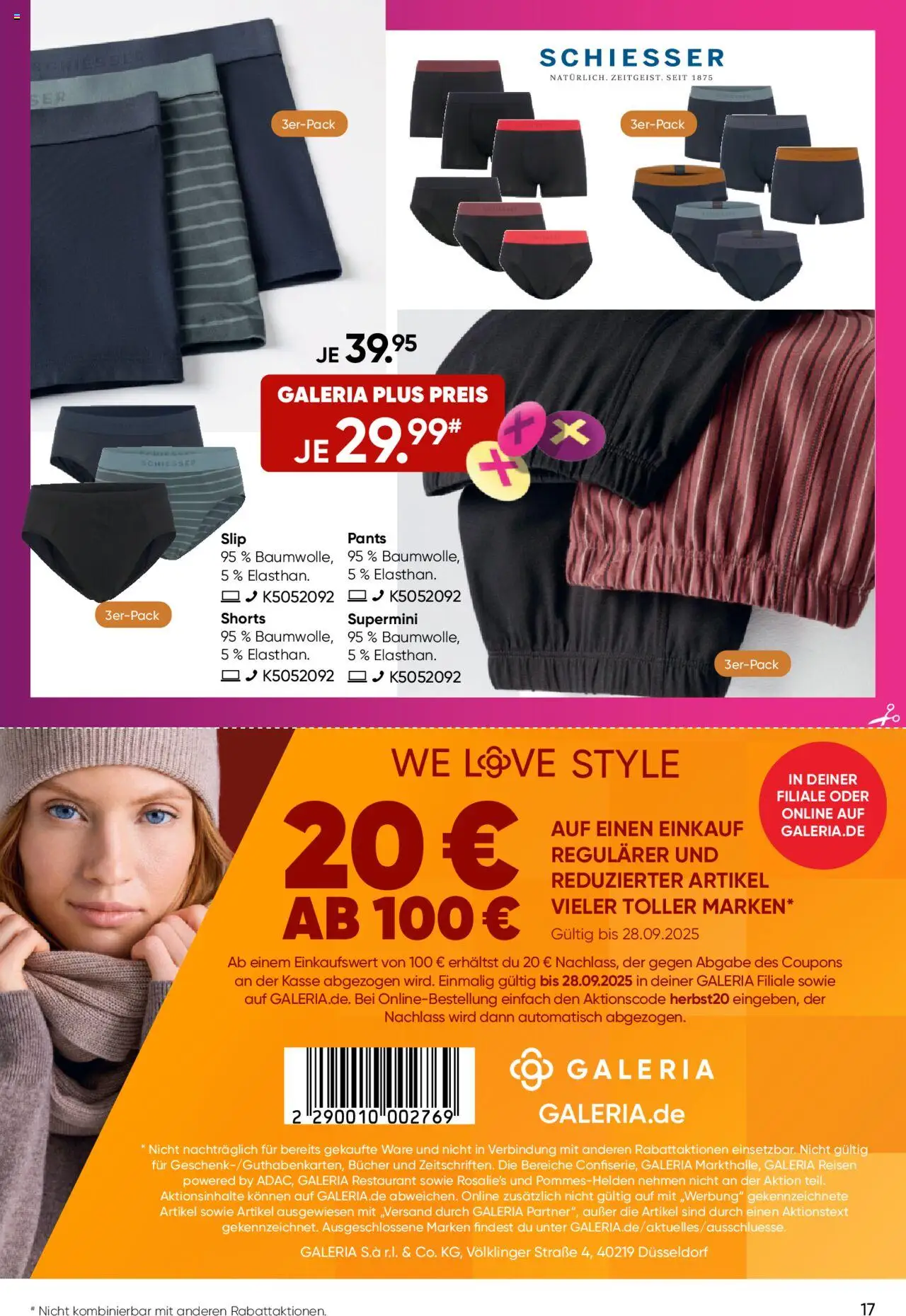 Galeria Karstadt Kaufhof Prospekt 	 – gültig ab 24.09.2025 | Seite: 17 | Produkte: Slip