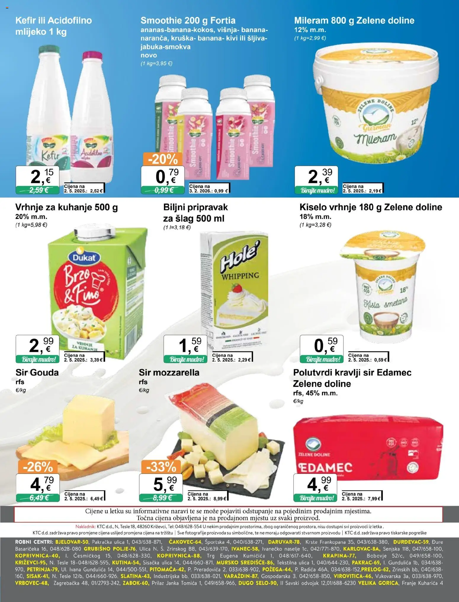 KTC katalog | vrijedi od 22.04.2026 | Stranica: 19 | Proizvodi: Sir, Šljiva, Šlag, Gouda