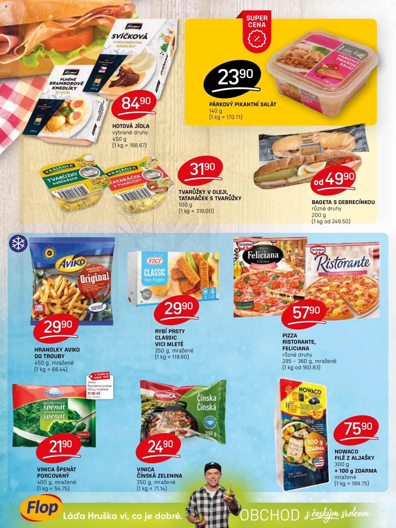 Flop leták od 02.01.2026 | Strana: 6 | Produkty: Salát, Nowaco file, Rybí prsty, Bageta