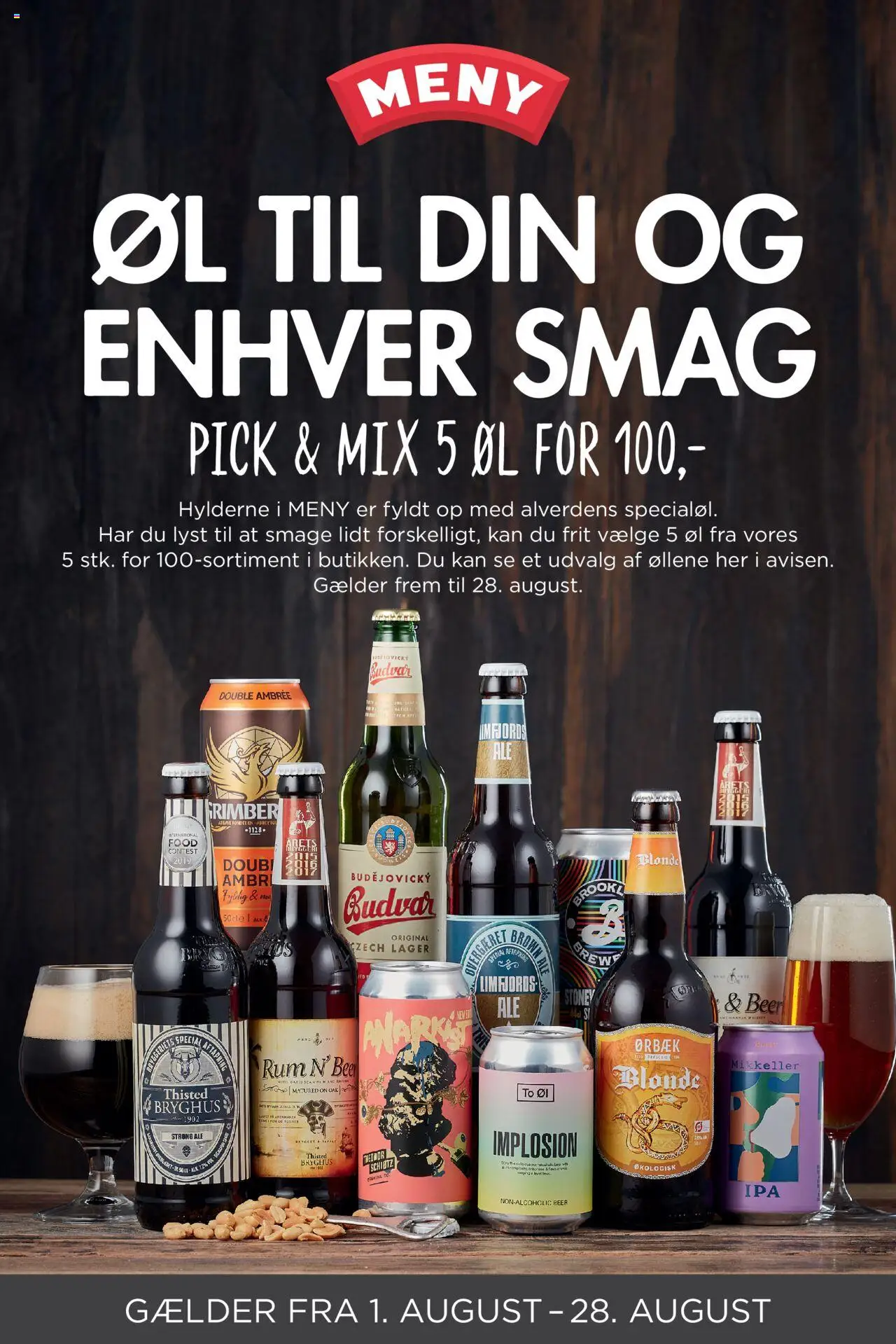 Meny Tilbudsavis gyldig fra 01.08.2025 | Side: 1 | Produkter: Øl