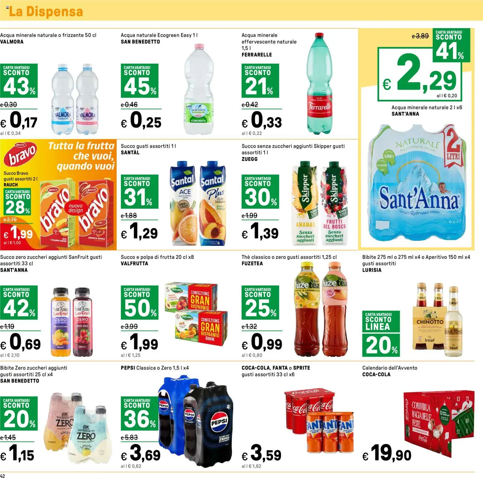 Volantino Iper del 24.11.2025 | Pagina: 42 | Prodotti: Succo, Limone, Ananas, Pepsi