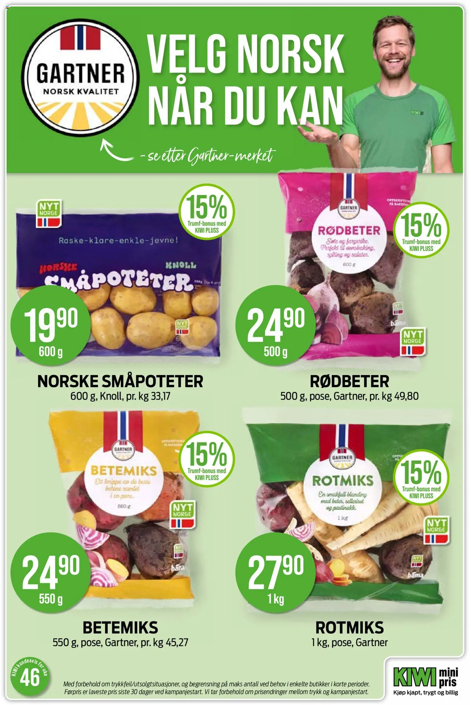 {H1} | Side: 14 | Produkter: Kiwi, Rødbeter, Суміш дитяча