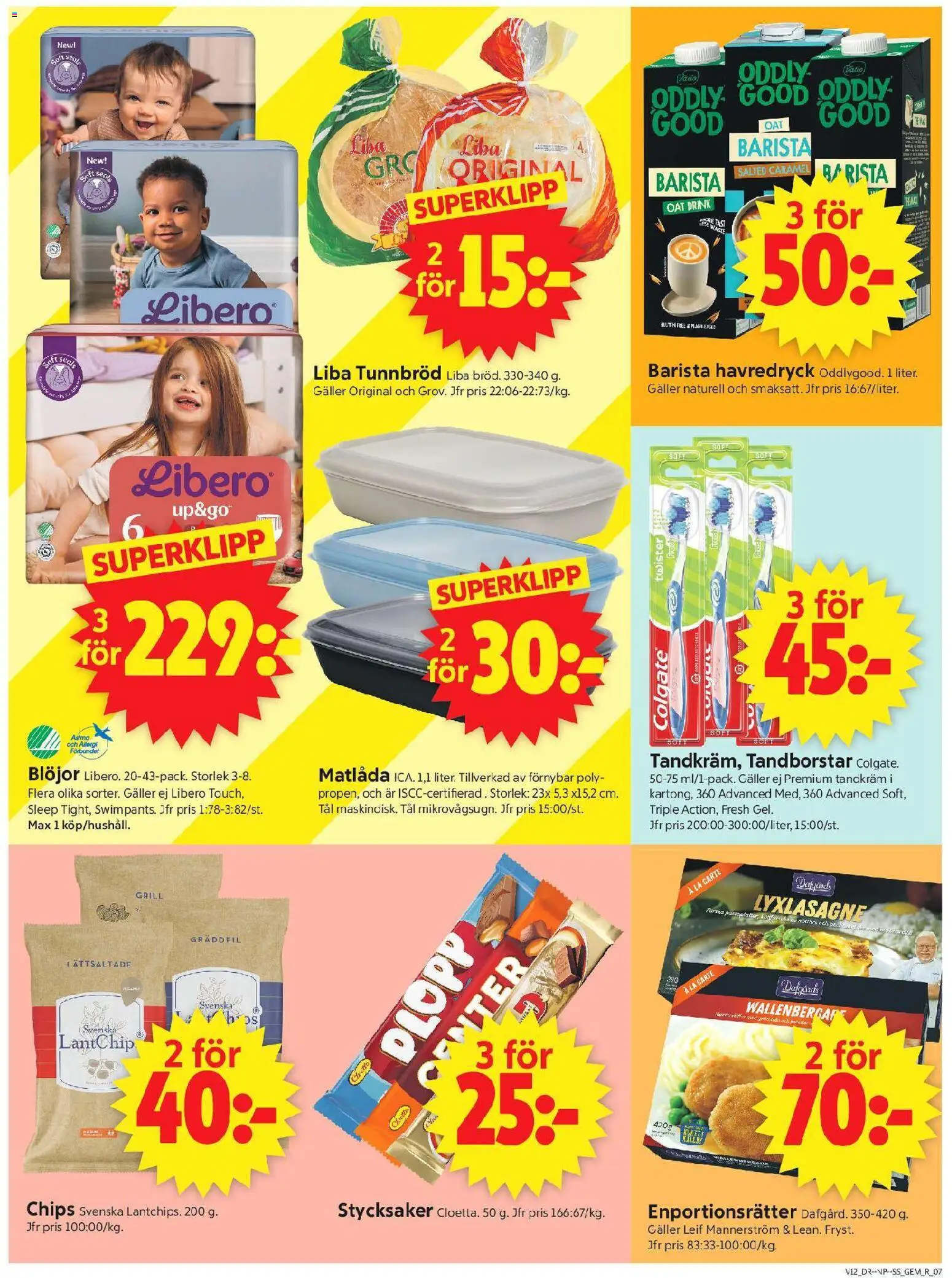 ICA Supermarket reklamblad aktuell från 16.03.2026 | Sida: 7 | Produkter: Galler, Havredryck, Gräddfil, Matlåda
