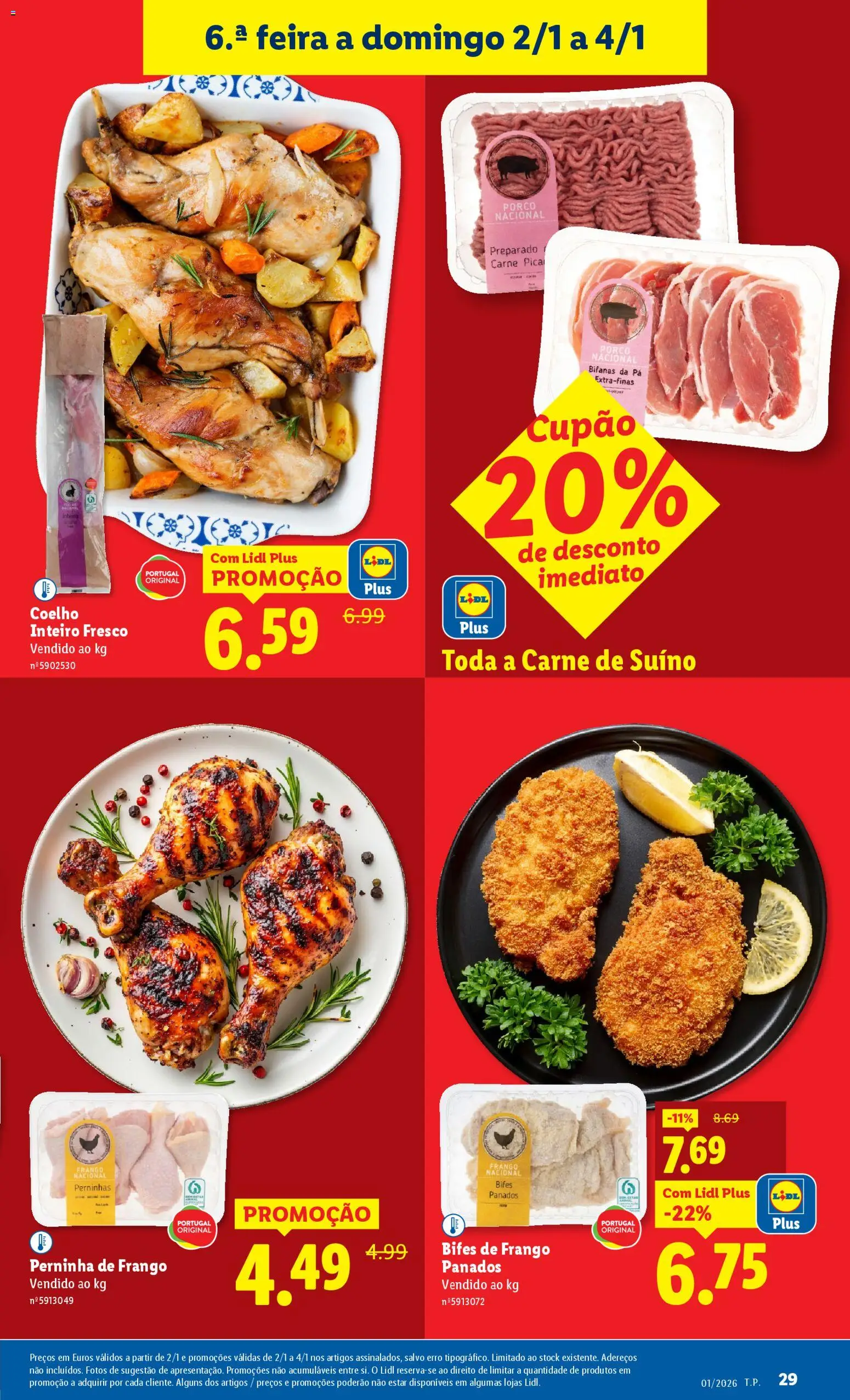 Lidl folheto │ válido de 29.12.2025 | Página: 29 | Produtos: Frango, Carne, Coelho, Pá
