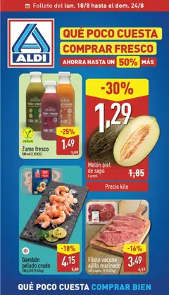 Vista previa Aldi folleto Canarias válido desde el 18.08.2025