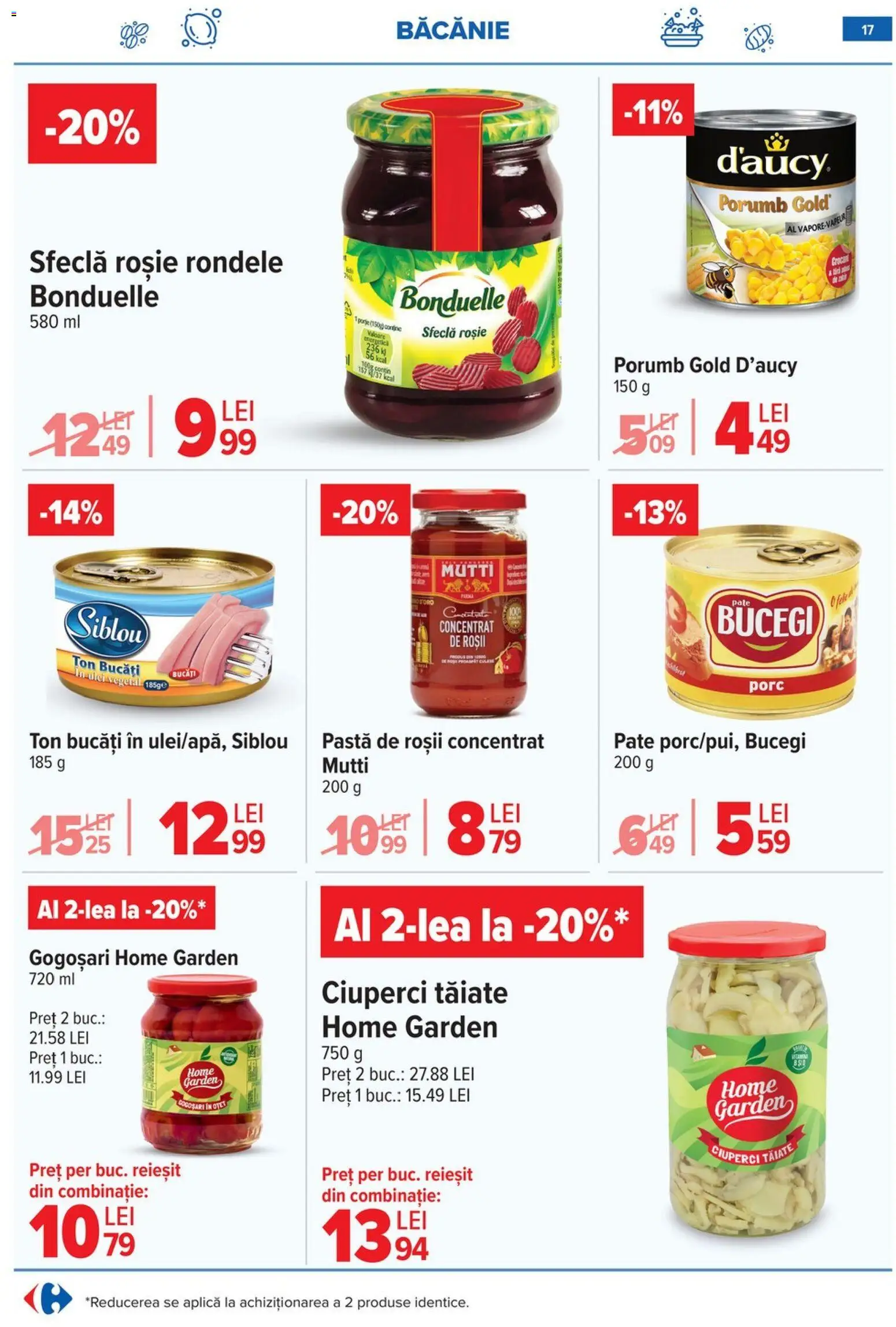 Noul catalog Carrefour – valabil de la 21.01.2026 | Pagină: 17 | Produse: Pate, Ciuperci, Roșii, Porumb