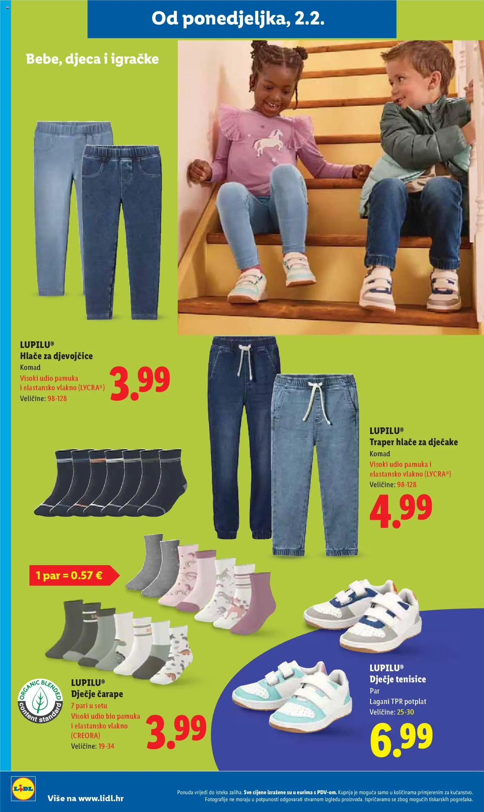 Lidl katalog | vrijedi od 02.02.2026 | Stranica: 24 | Proizvodi: Hlače, Čarape, Tenisice