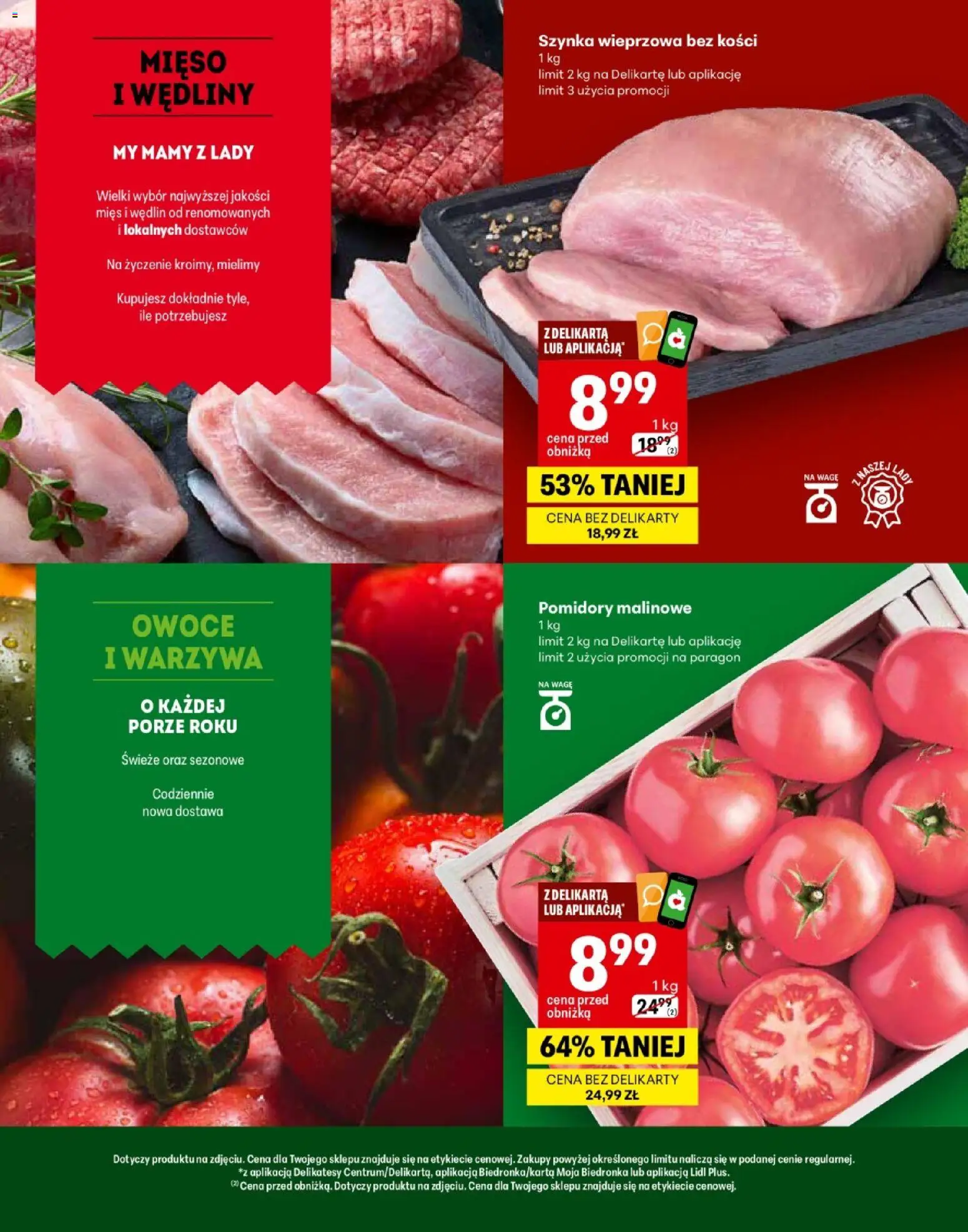 Delikatesy Centrum gazetka Zamość Otwarcie od 09.04.2026 | Strona: 2 | Produkty: Mięso, Szynka wieprzowa, Delikatesy, Owoce