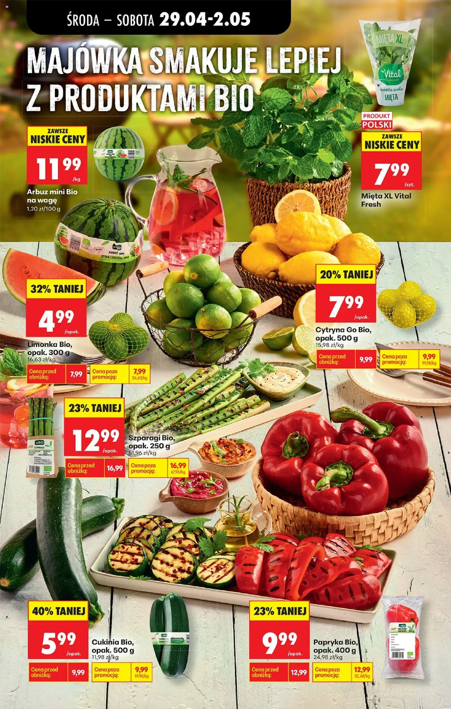 Biedronka gazetka od środy od 29.04.2026 | Strona: 52 | Produkty: Limonka, Arbuz, Mięta, Szparagi